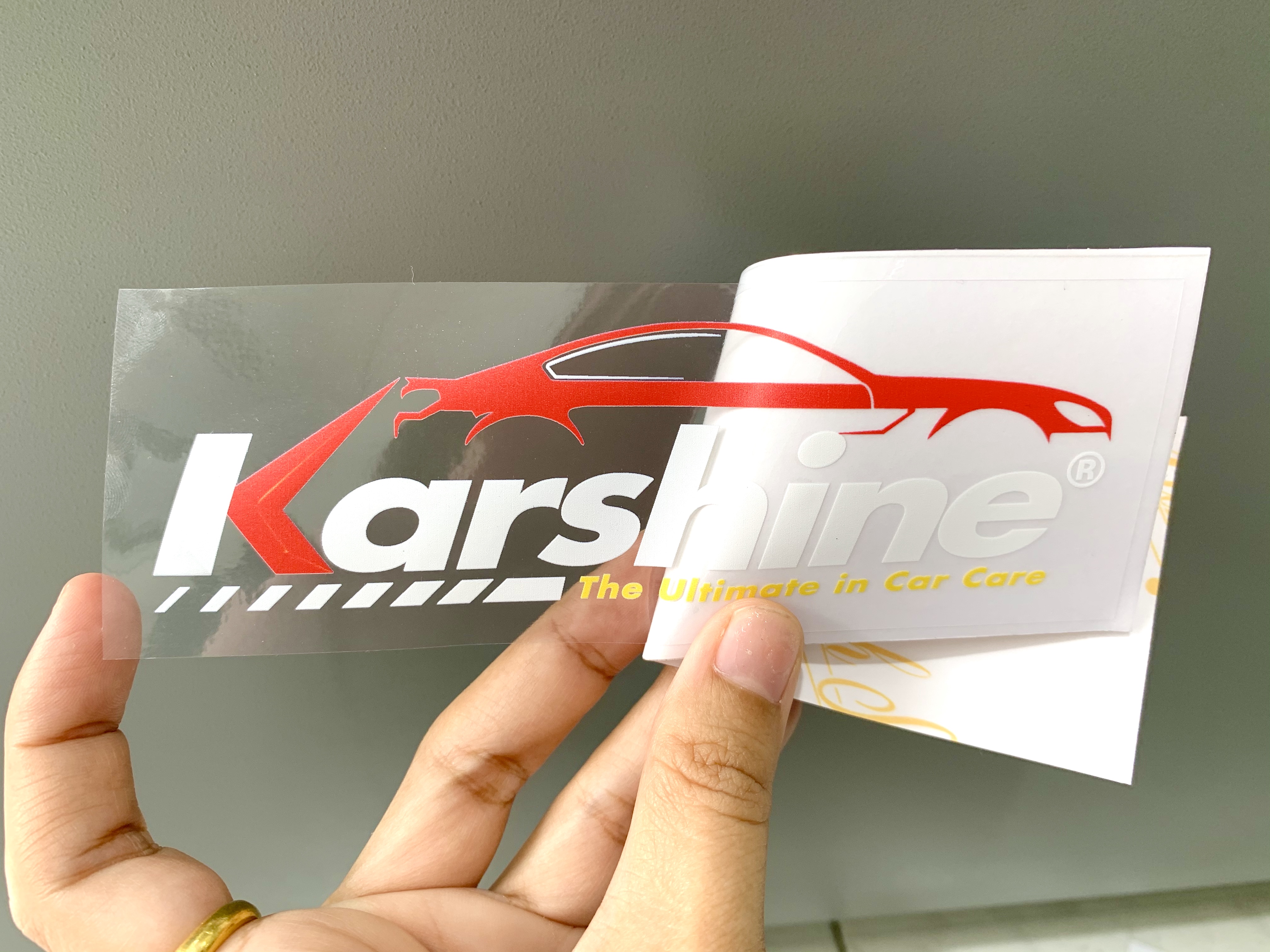 สติ๊กเกอร์ใสรองพื้นหมึกขาว หมึกขาว พิมพ์หมึกขาว