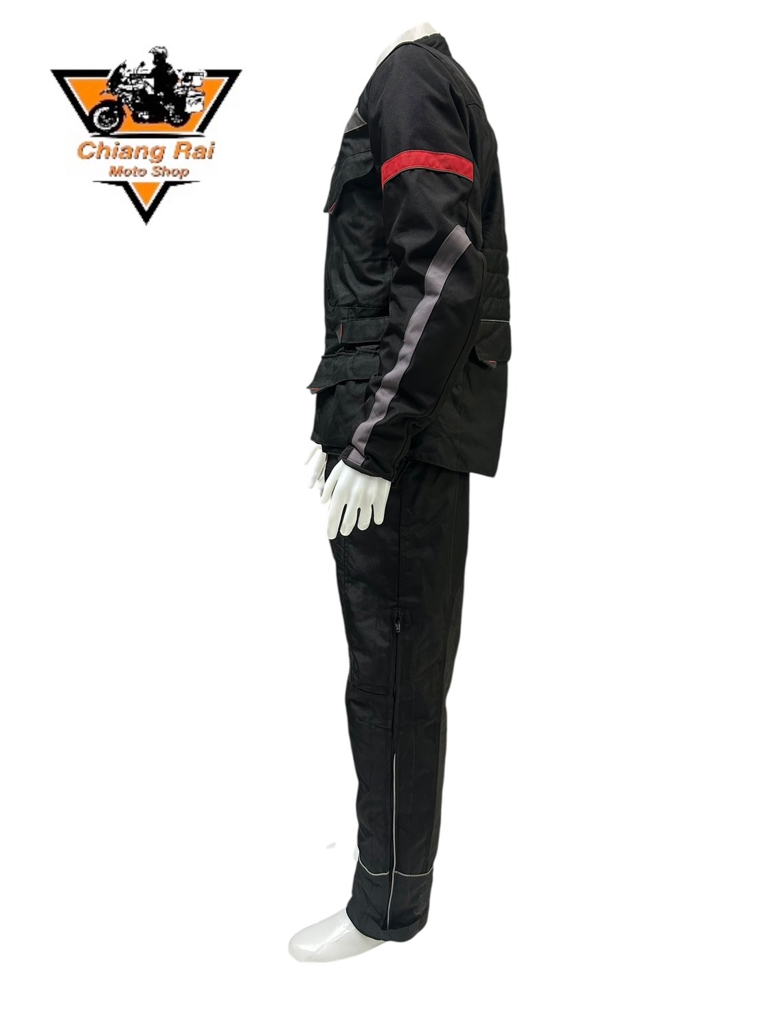 ชุดสำหรับขี่มอเตอร์ไซด์ (มือสอง) SET 039 ชุดทัวริ่ง เสื้อการ์ด + กางเกง ยี่ห้อ***Crane***