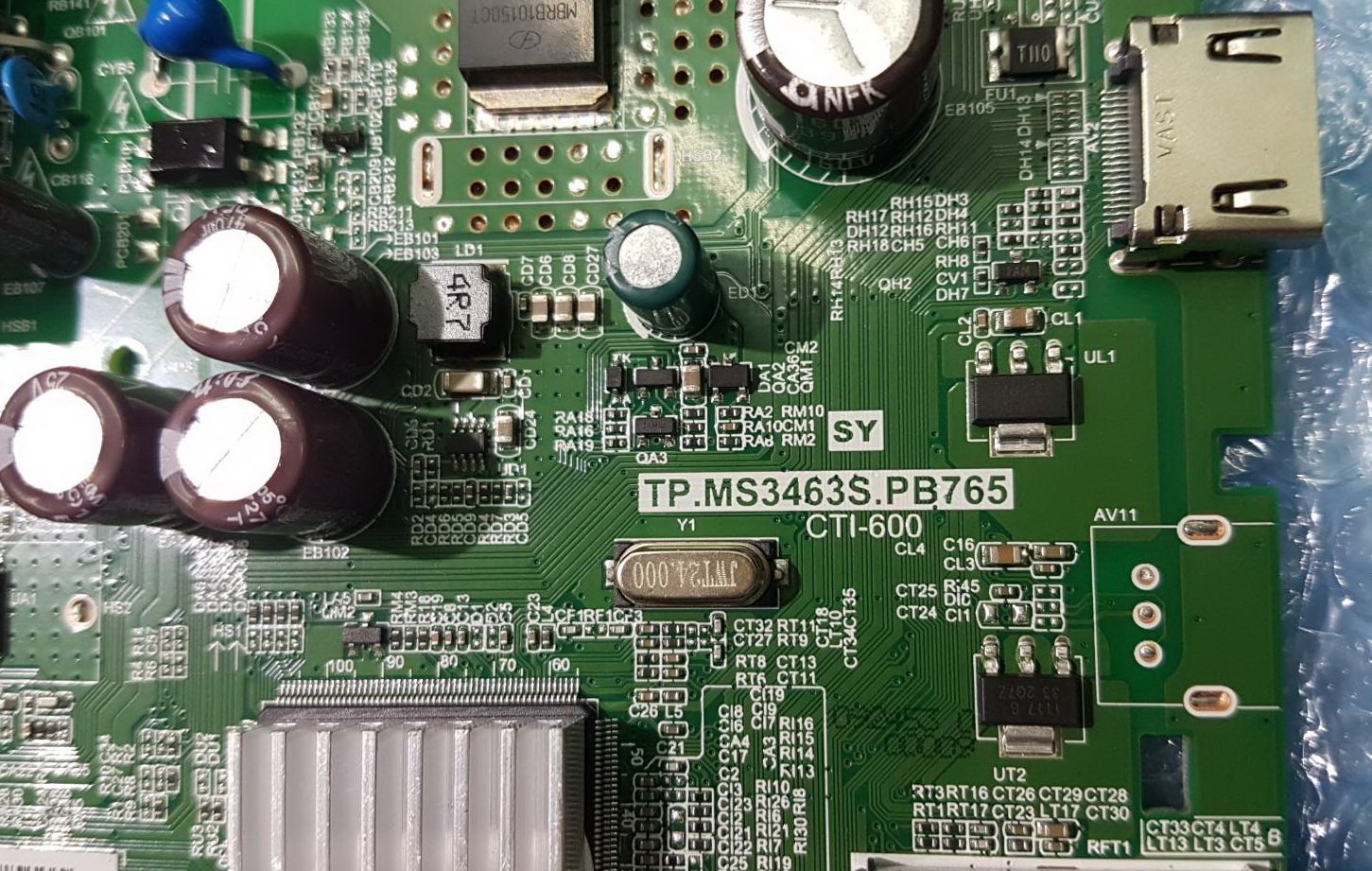 43LJ500T MAIN ถอดจากเครื่องจอแตก