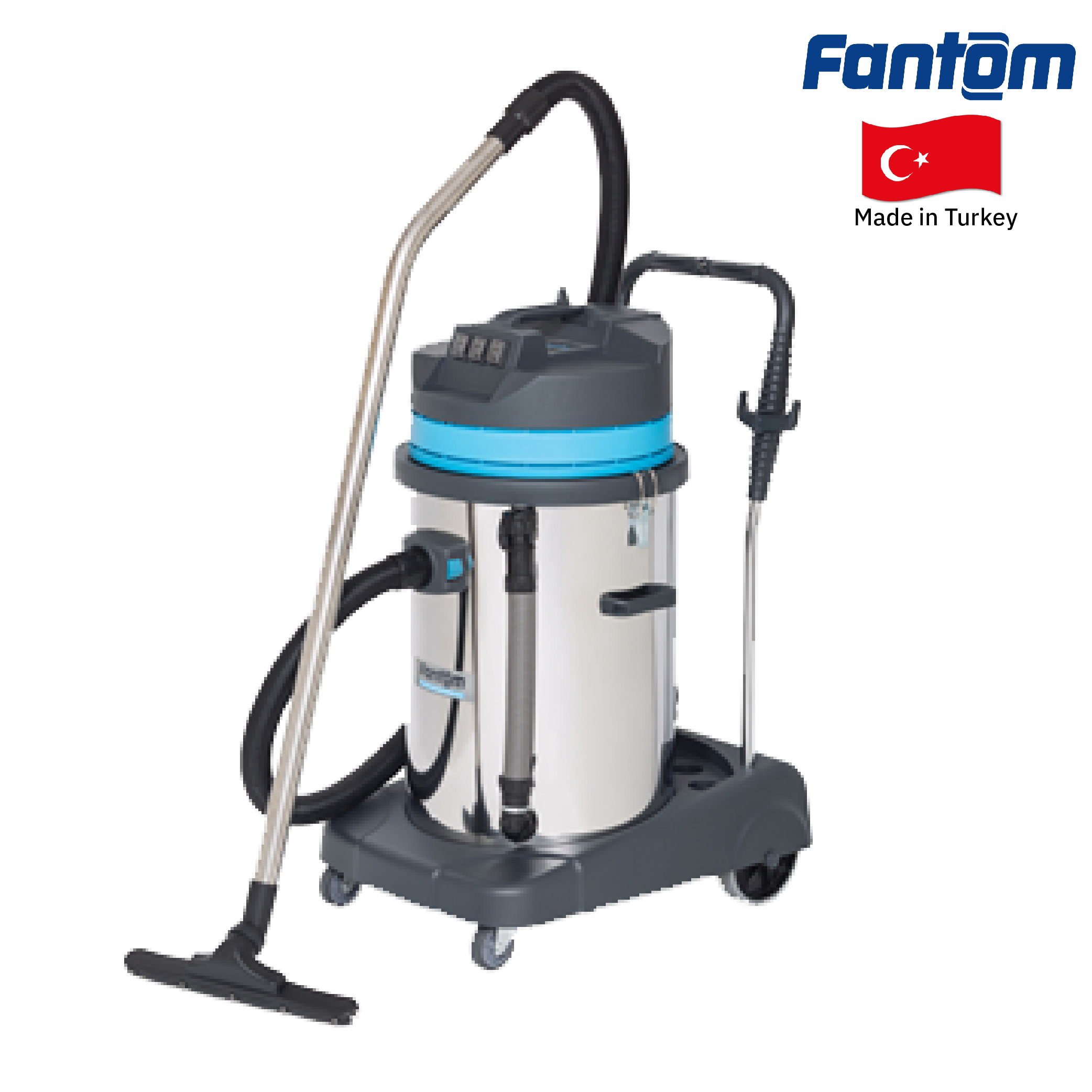 เครื่องดูดฝุ่นดูดน้ำ3มอเตอร์ 80 ลิตร Fantom รุ่น Promax 800M3