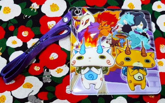 Tag พวงกุญแจ แขวนกระเป๋า Yokai watch โยไควอทช์ ใส่บัตร ใส่นามบัตร จากญี่ปุ่น Size : 11 x 12 cm