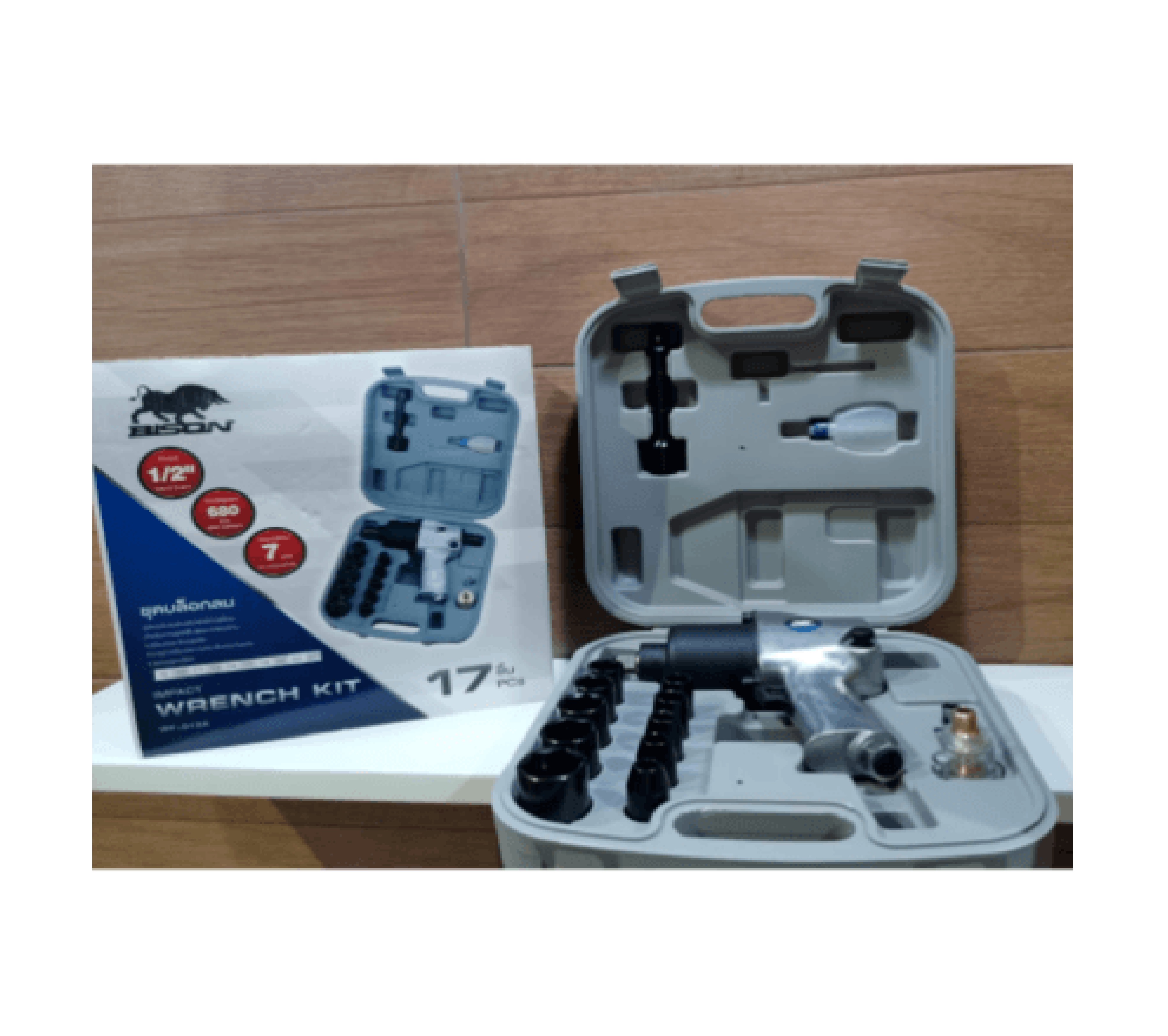 BISON ชุดบล็อกลมกระแทก ขนาด ½ นิ้ว รุ่น WF-012A (17ชิ้น)