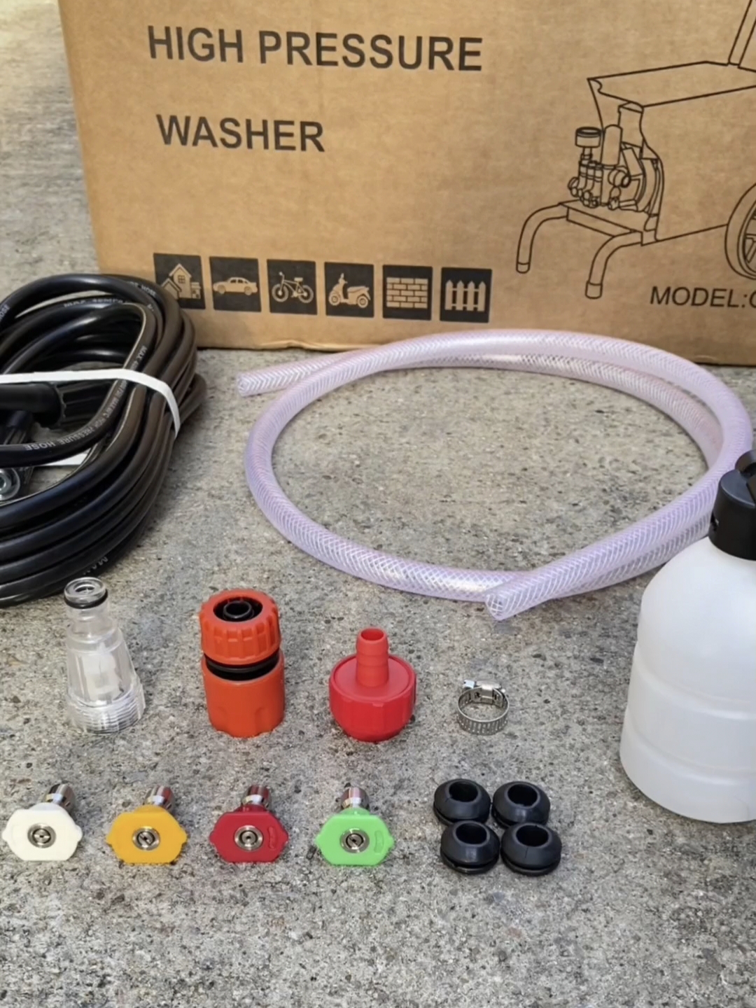 เครื่องฉีดน้ำแรงดันสูงมีล้อ ยี่ห้อ Tenya รุ่น QXJ-22