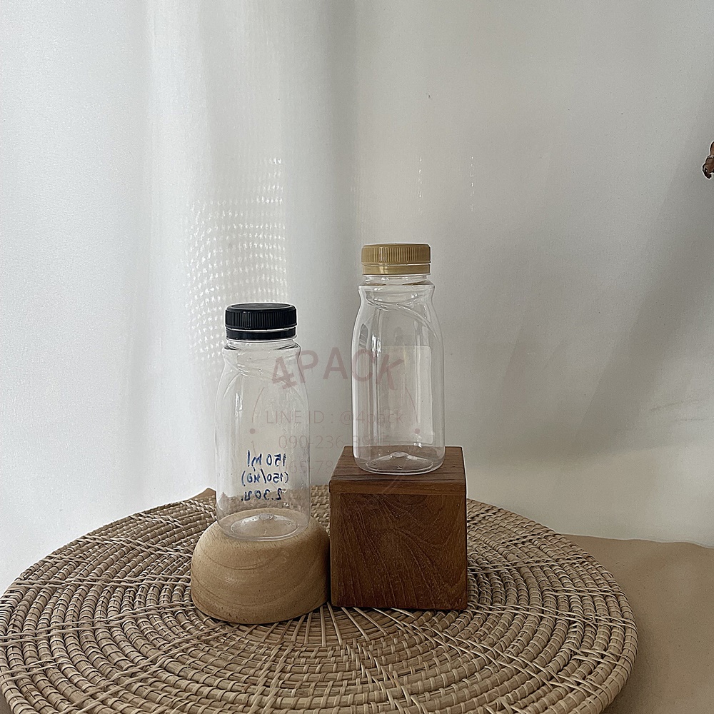 (แพคละ150ใบ) ขวดพลาสติกPET ขนาด150ml ทรงรี + ฝาพลาสติก ราคาใบละ 2.30บ.