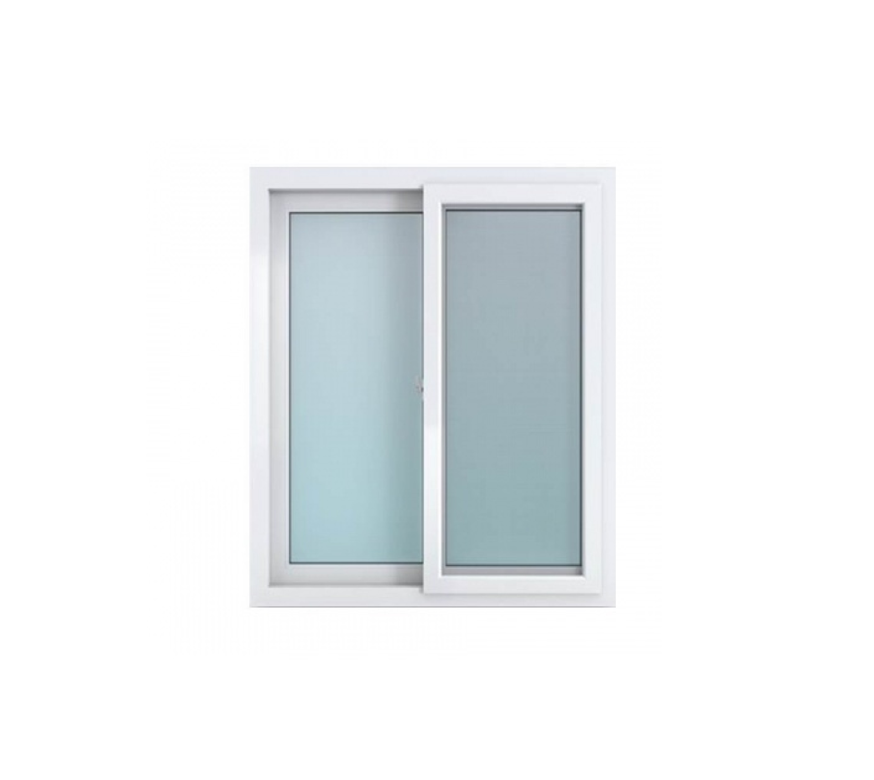 HOFFEN หน้าต่างไวนิล บานเลื่อน SS W6 100x110ซม. สีขาว พร้อมมุ้ง