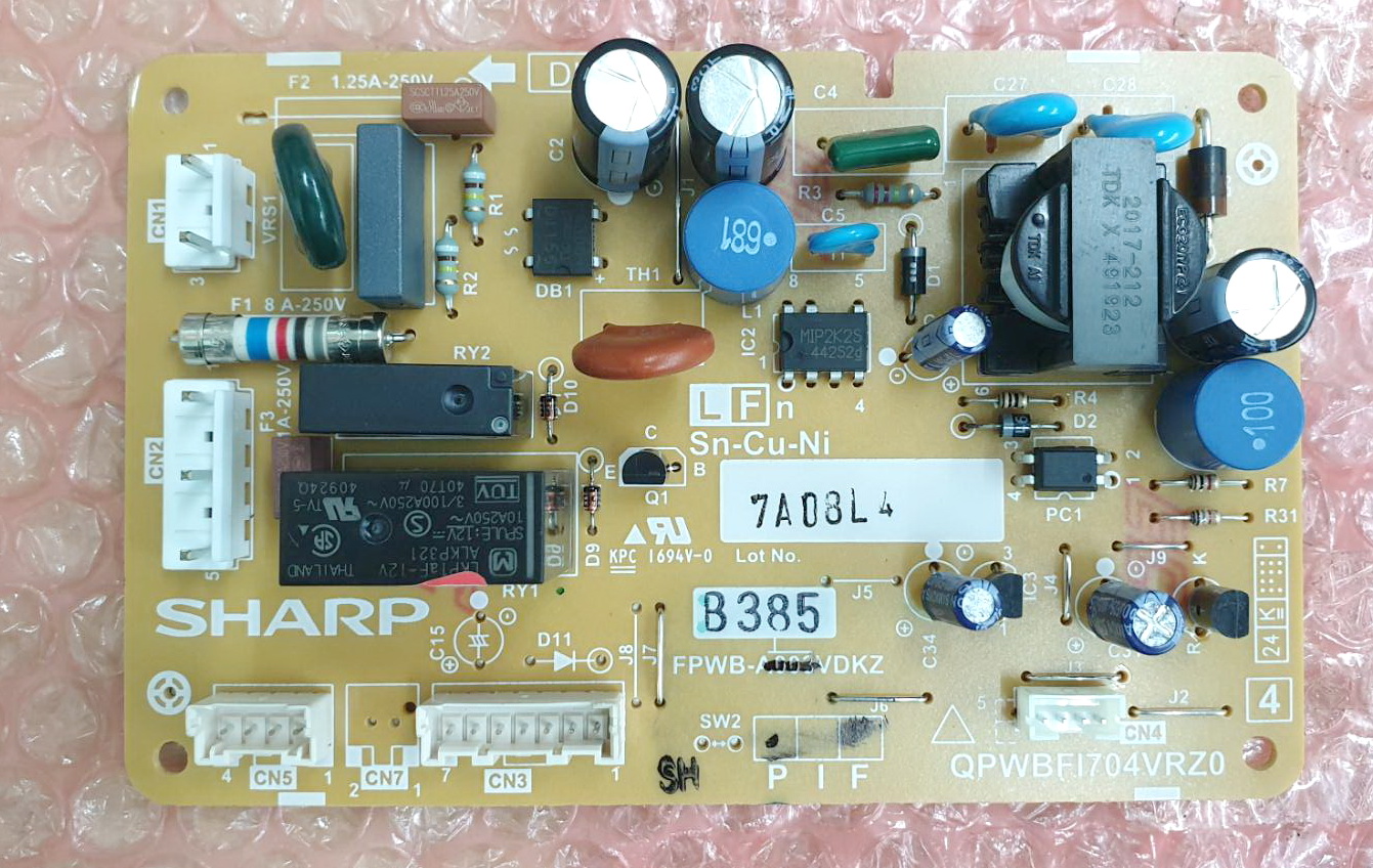 FPWB-B385CBKZ เมนบอร์ดตู้เย็น SHARP รุ่น SJ-S28E,SJ-S32E