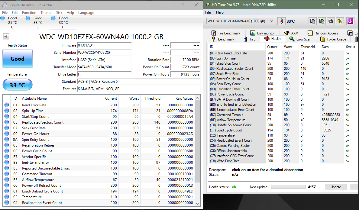 HDD WD Green, Seagate 1.0 TB