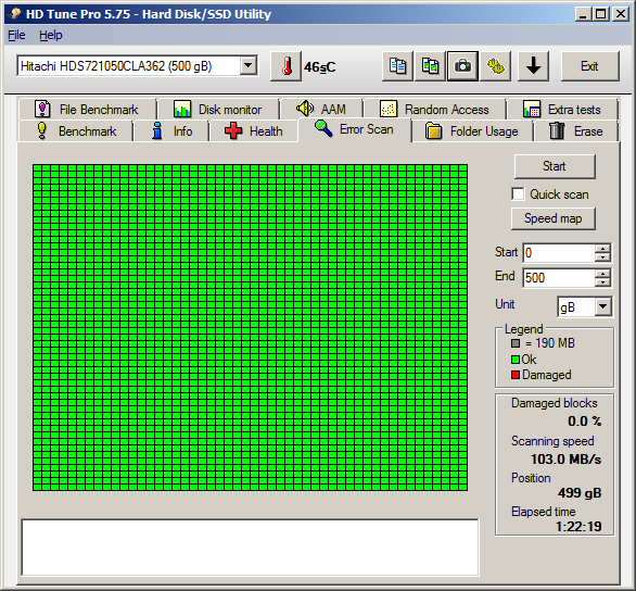 HDD PC Hitashi 500GB