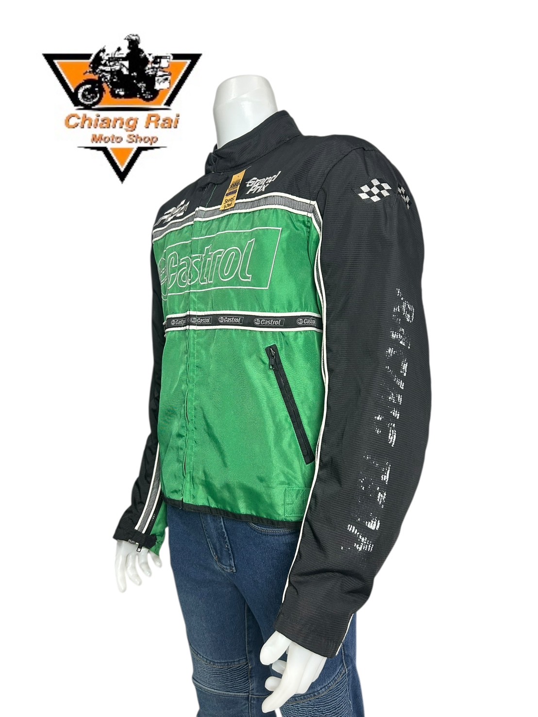 เสื้อขี่มอเตอร์ไซด์( มือสอง) CRSB 026 : อก 50" ยาว 25" (XL) **Castrol**