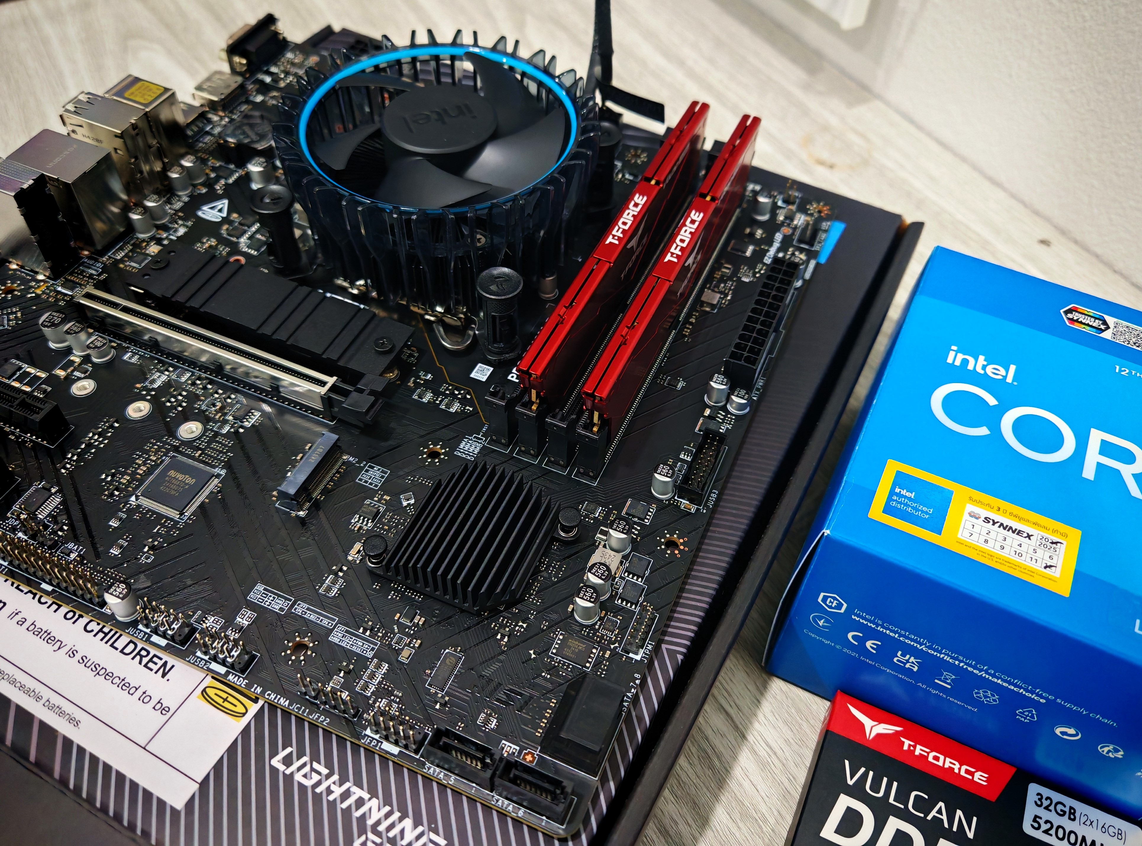 เซ็ตมัดรวม บอร์ด B760M + i5 12400 + DDR5 32GB(16*2)/5200