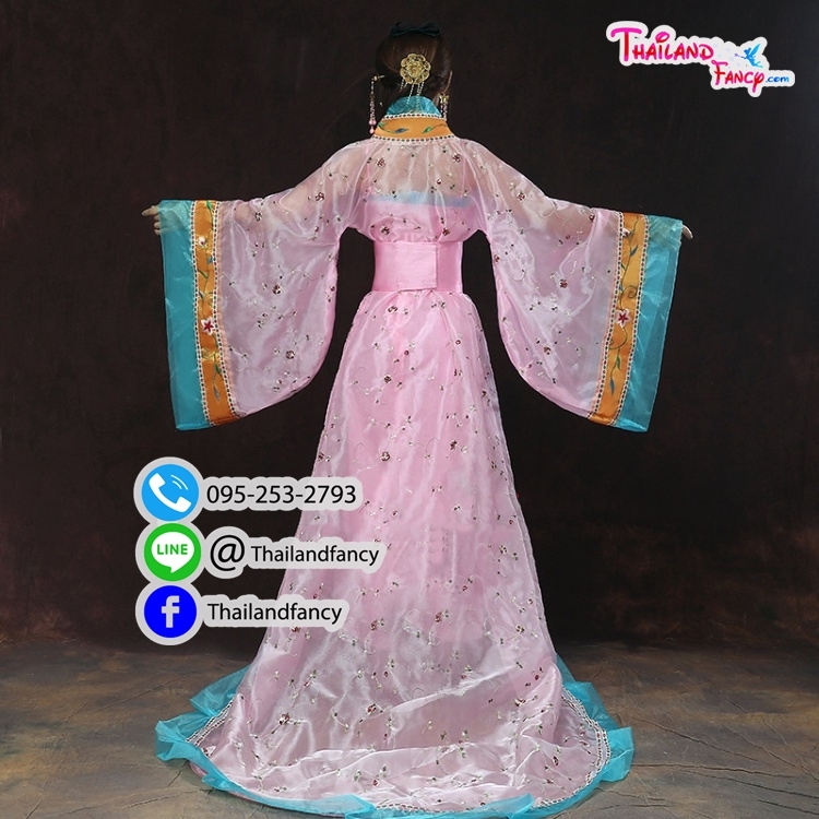 ชุดเช่าแฟนซีผู้หญิง เช่าชุดจอมยุทธ์จีน ชุดจีนโบราณผู้หญิง ชุดราชวงศ์จีน ชุดนางสนมในราชสำนัก ชุดองค์หญิงจีน ชุดจีนกำลังภายใน ชุดฮองเฮา ชุดจีนย้อนยุคสีชมพูตัดขอบฟ้า