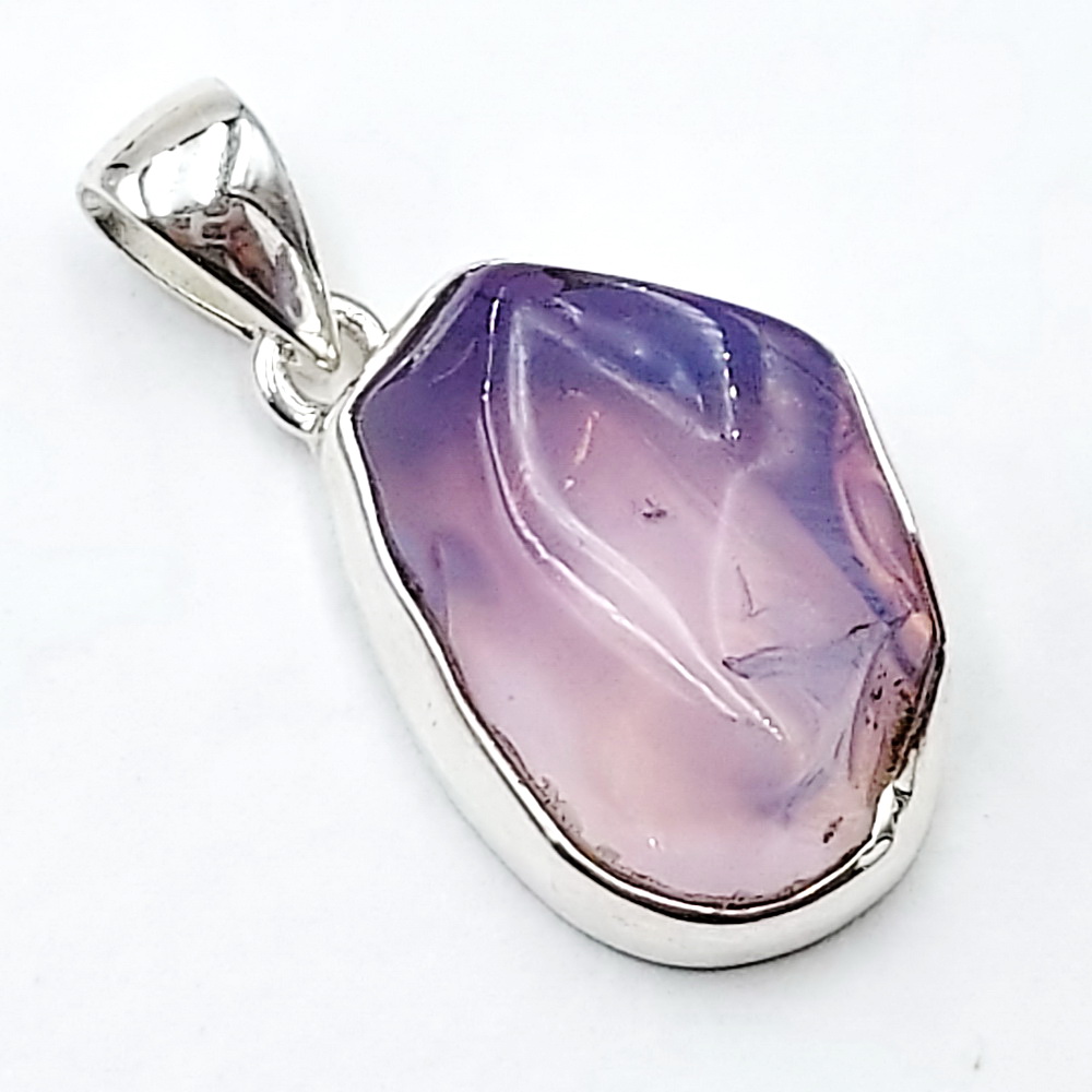 จี้ลาเวนเดอร์ควอตซ์ Lavender Quartz -จี้เงินแท้ 925