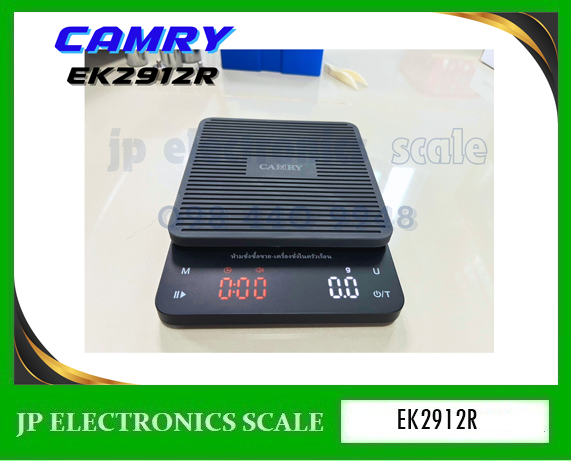 เครื่องชั่งกาแฟดิจิตอล 3กิโลกรัม เครื่องชั่งกาแฟดิจิตอล 3kg เครื่องชั่งตวงกาแฟ 3000g เครื่องชั่งตวงกาแฟดิจิตอล 3kg ค่าละเอียด 0.1g ยี่ห้อ CAMRY รุ่น EK2912R