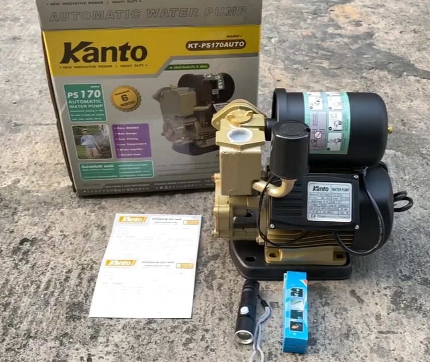 ปั๊มน้ำอัตโนมัติ Kanto รุ่น KT-PS-170 แถมไฟฉายUSB 1 อัน