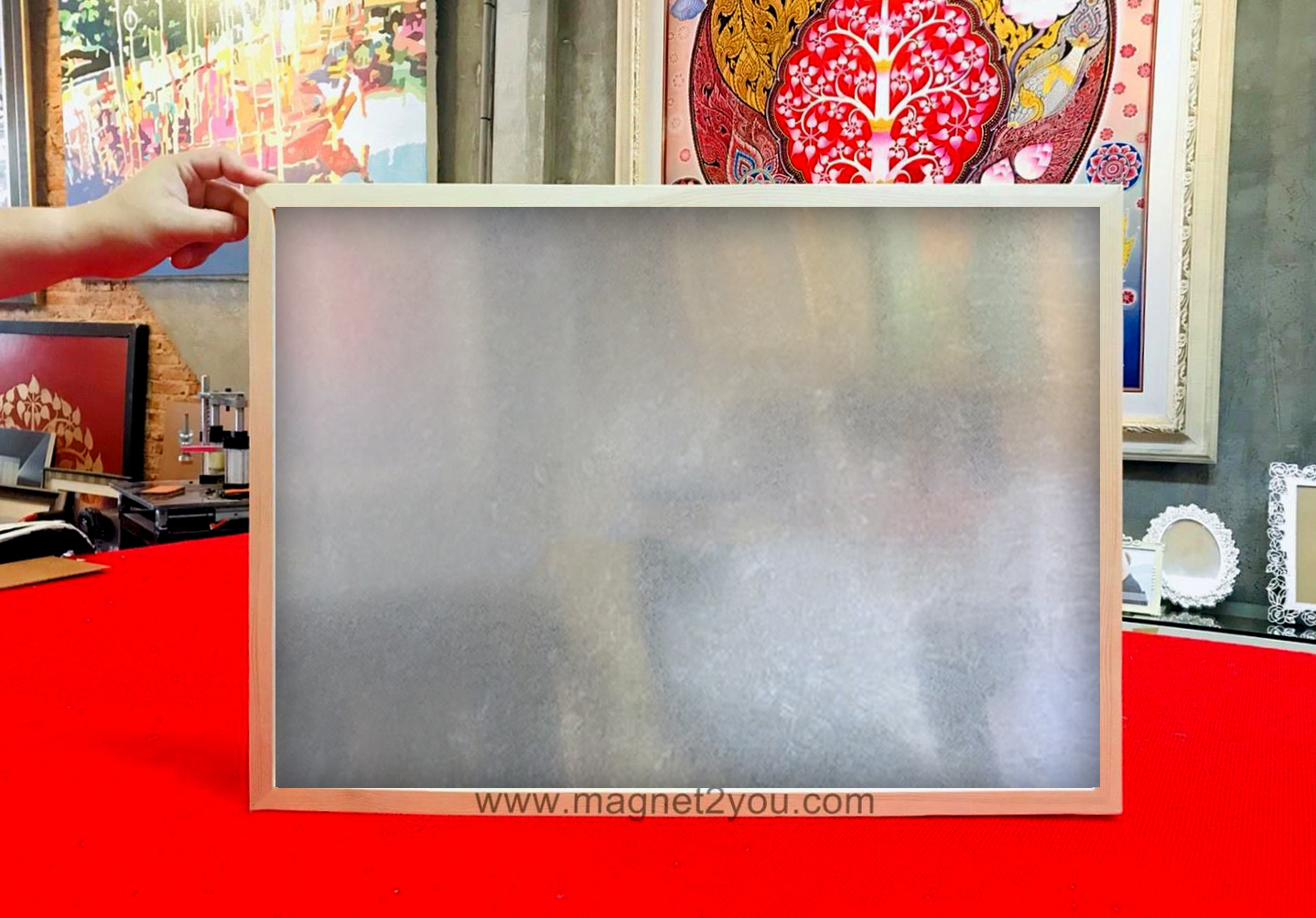 กระดานบรอนซ์ 40x60 ติดผนังเลือกสีกรอบได้