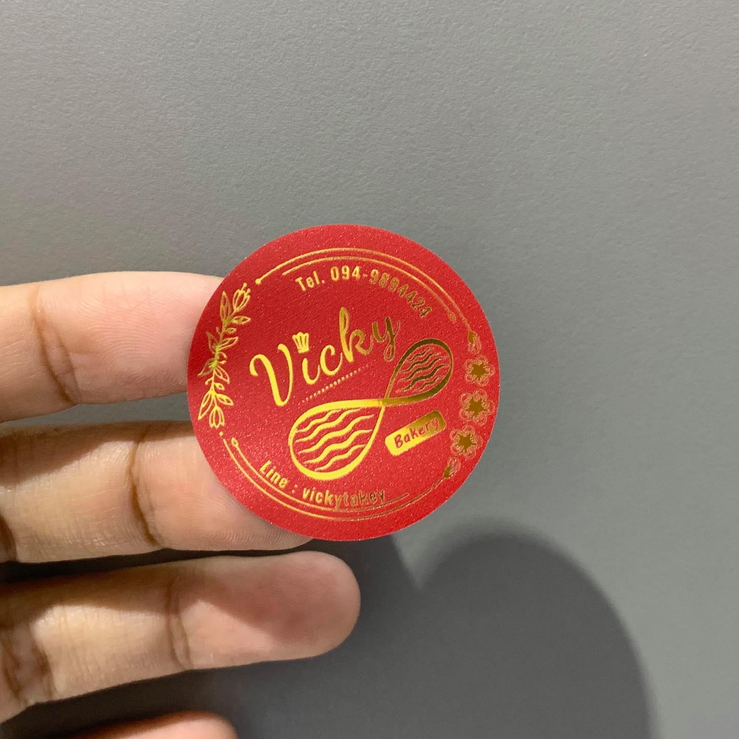 สติ๊กเกอร์ฉลากสินค้าฟรอยทอง ฟอยล์