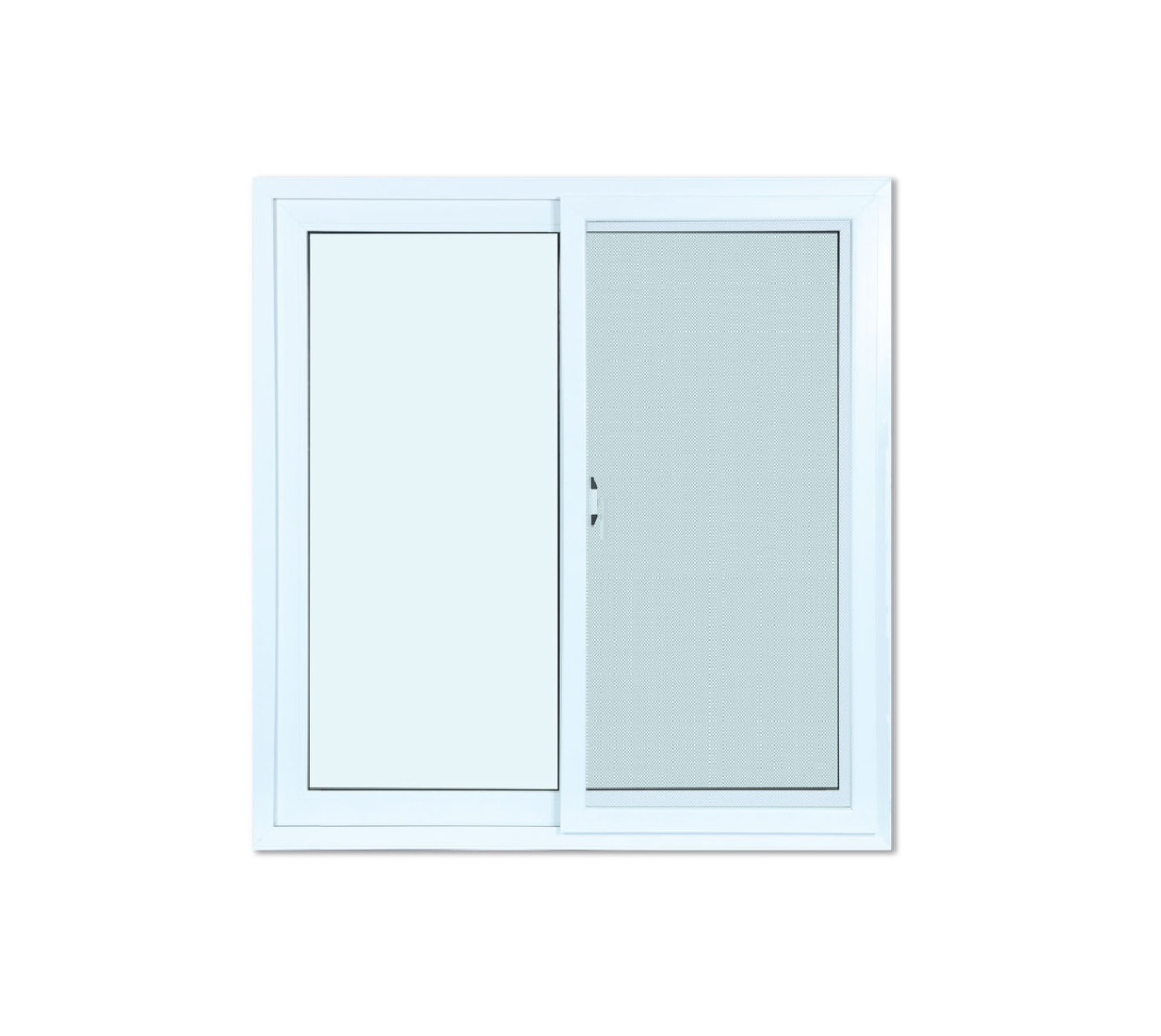 WELLINGTAN (TK) หน้าต่างไวนิล บานเลื่อน SS 100x110ซม. สีขาว พร้อมมุ้ง