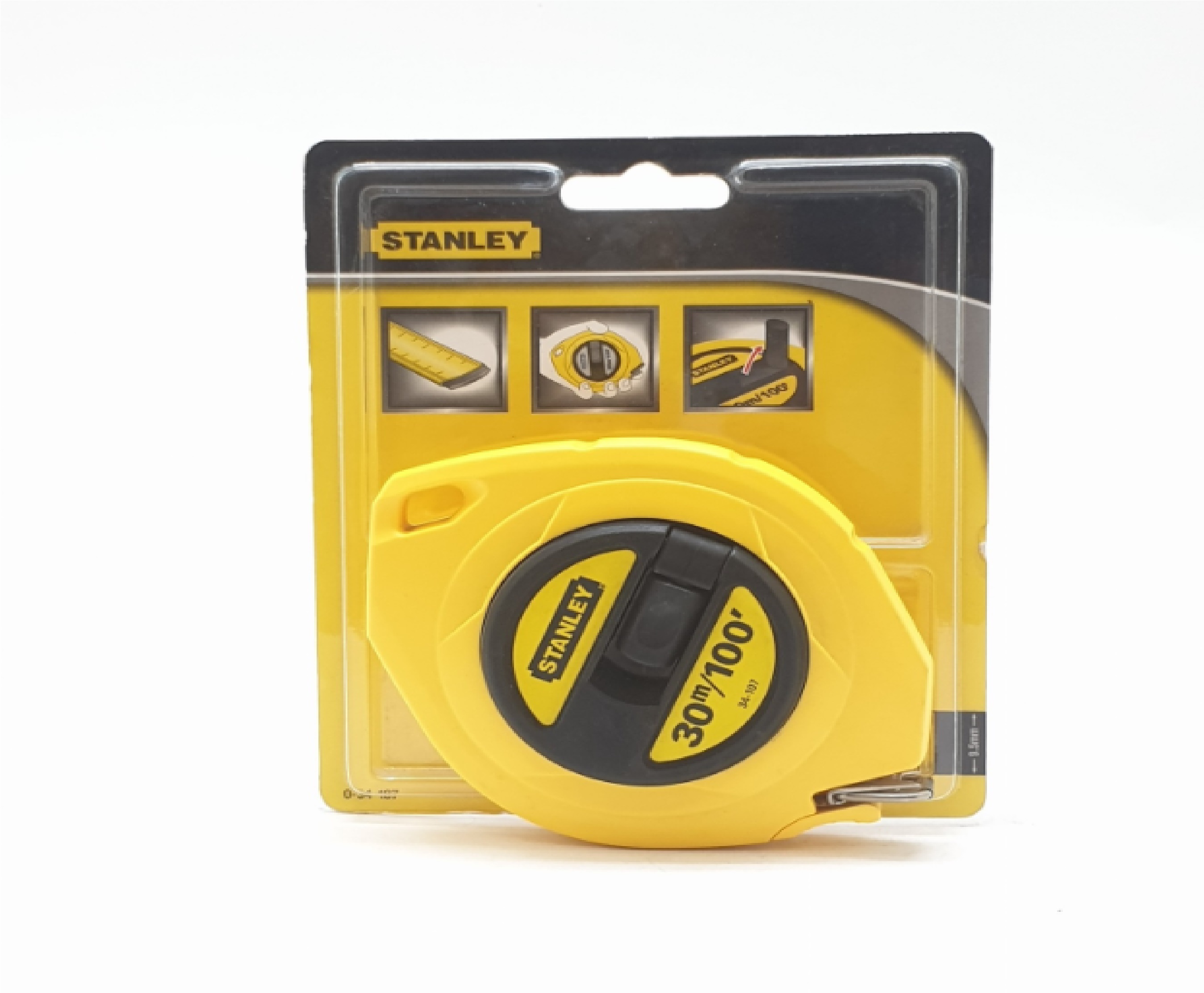 STANLEY เทปเหล็กวัดระยะ ขนาด 30 เมตร รุ่น 34-107