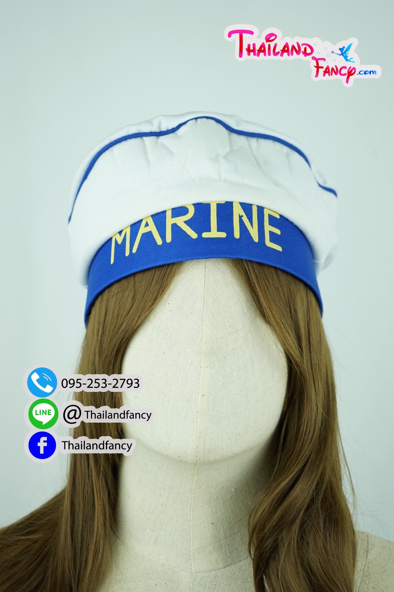 อุปกรณืแฟนซี หมวกแฟนซีทหารเรือ หมวกทหารเรือแฟชั่น หมวกทหารเรือสีขาว Marine Hat Cosplay หมวกทหารเรือวงเกาหลี T-ARA