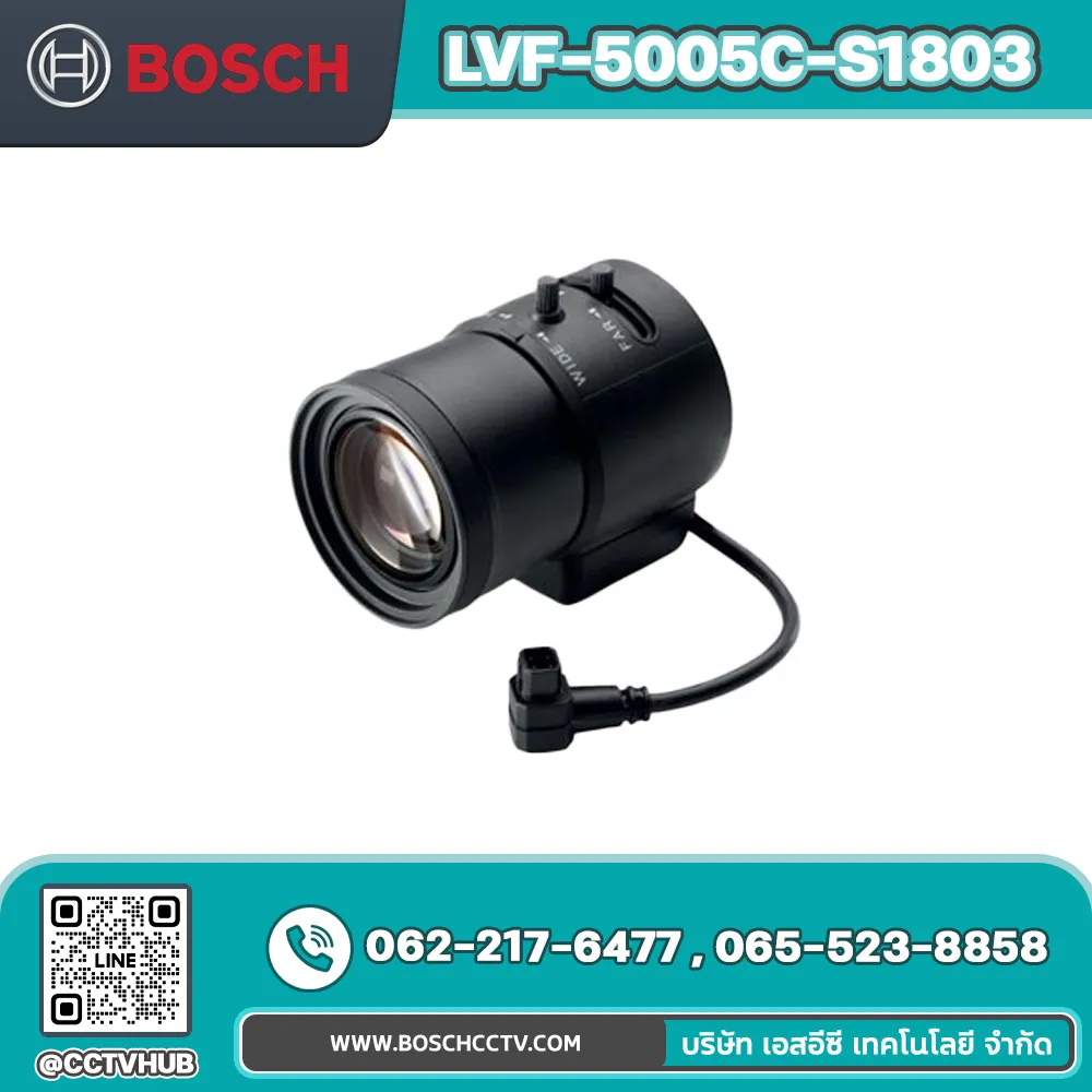 เลนส์กล้อง BOSCH รุ่น LVF-5005C-S1803 Varifocal lens, 1.8-3mm, 5MP, CS mount