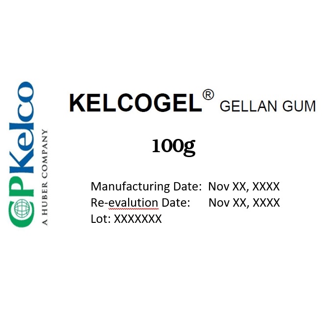 ผง Gellan Gum ยี่ห้อ KELCOGEL เจลแลนกัมแบบใสโปร่งแสง คุณสมบัติใกล้เคียงกับเจลไรท์ ขนาด 100 กรัม