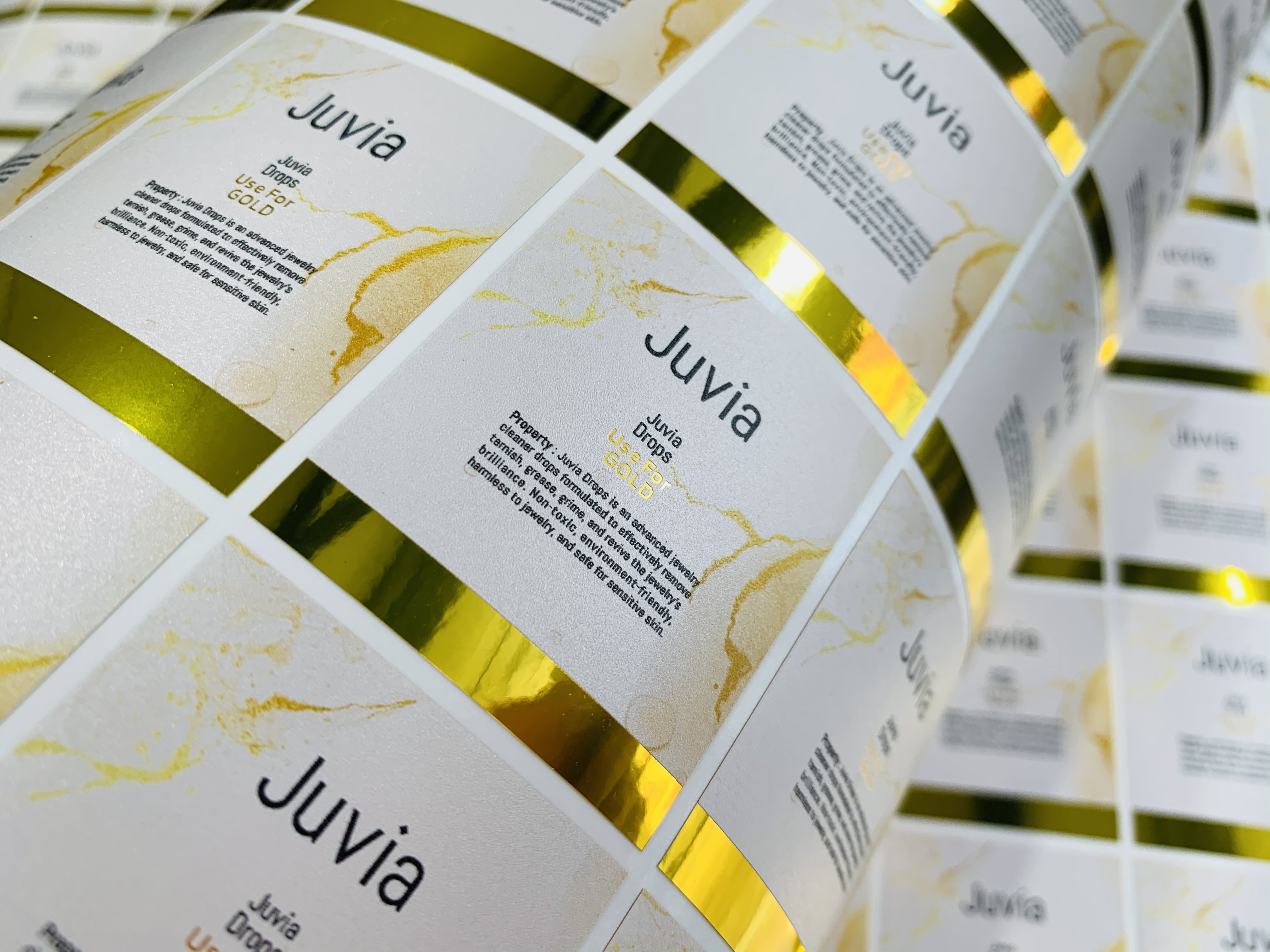 สติ๊กเกอร์ฉลากสินค้าฟรอยทอง ฟอยล์