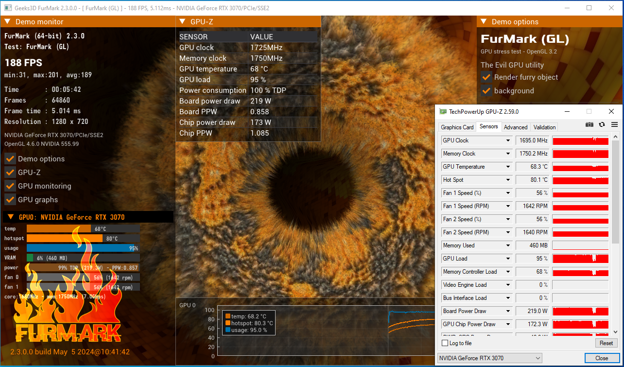 MSI Ventus 2X RTX 3070 8GB OC LHR GDDR6