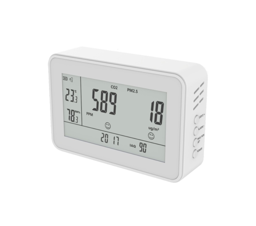 เครื่องวัด CO2+PM2.5+HCHO +Temperature+Humidity GuGear รุ่น GG-EH-500