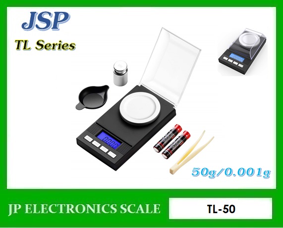 เครื่องชั่งละเอียดสูง50g เครื่องชั่ง ละเอียด50g เครื่องชั่งคุณภาพสูง50กรัม เครื่องชั่งน้ำหนัก50กรัม เครื่องชั่งน้ำหนัก50g ตาชั่ง50กรัม กิโลดิจิตอล50กรัม เครื่องชั่ง50g*0.001g ยี่ห้อ JSP รุ่น TL-50