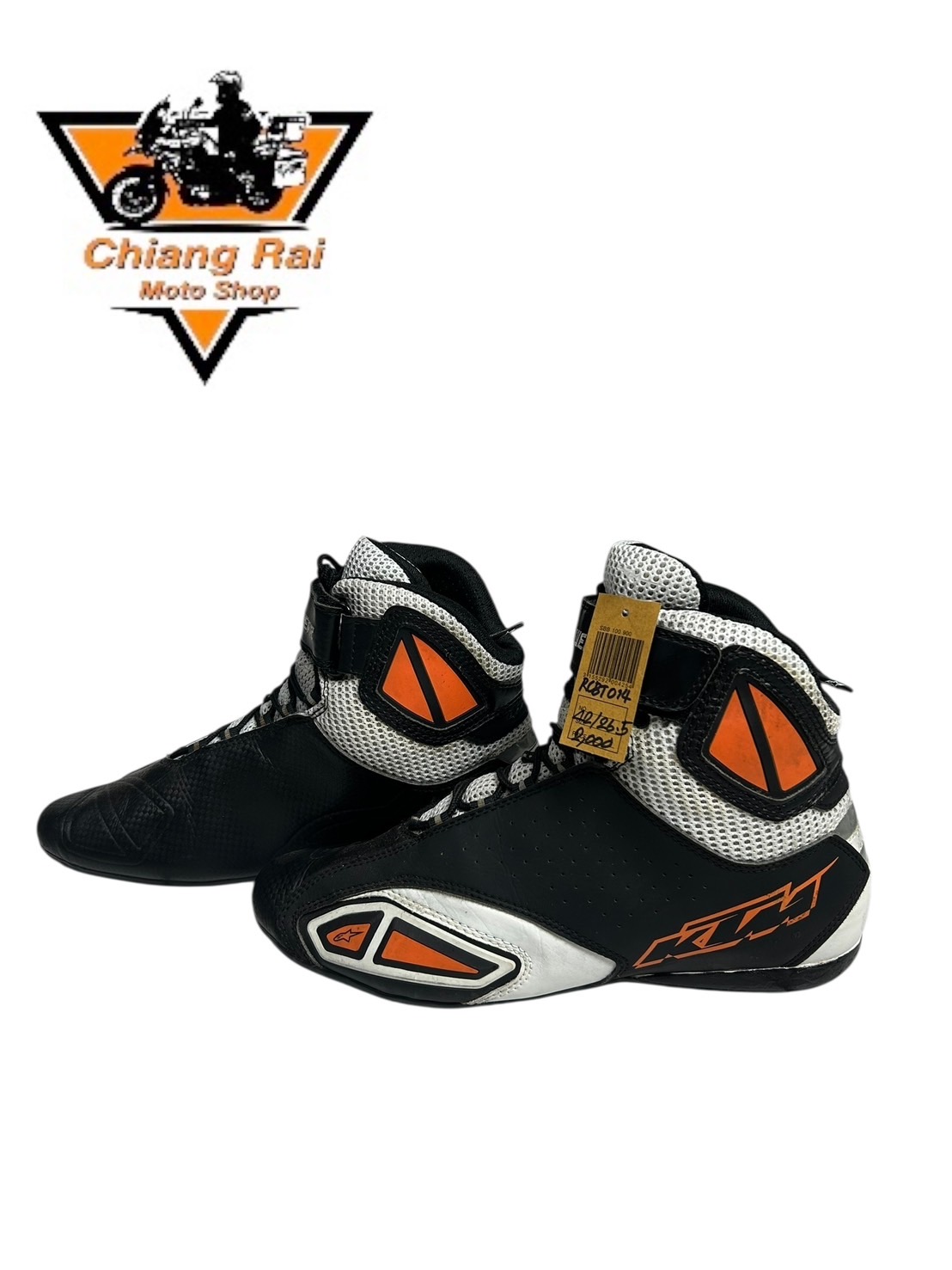 รองเท้าขี่มอเตอร์ไซด์( มือสอง) RCBT-014 Size ขนาดจากป้าย 42:EUR / 8:UK / 26.5:Cm.(KTM)