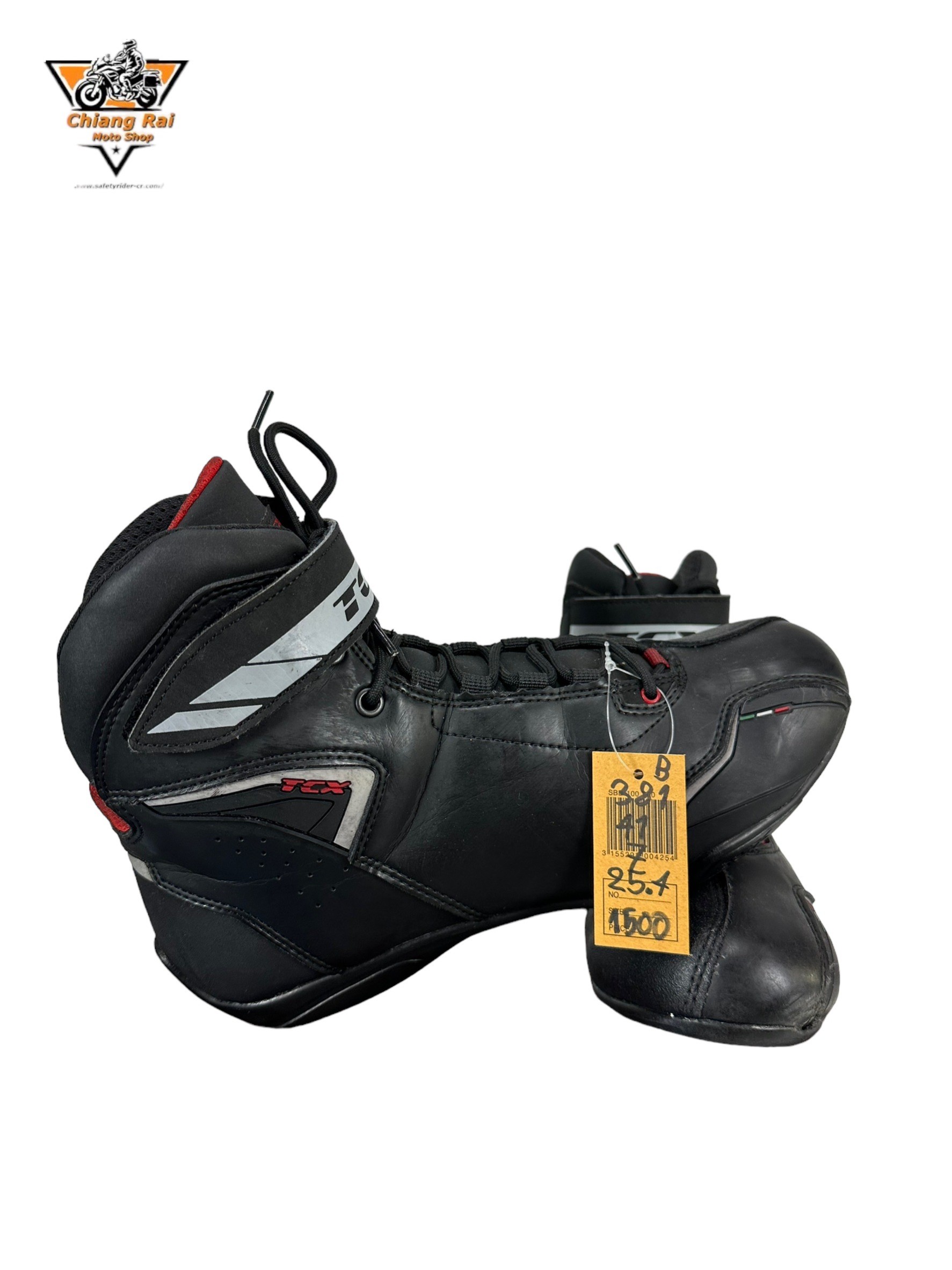 รองเท้าขี่มอเตอร์ไซด์( มือสอง) RCBS-381 Size ขนาดจากป้าย 41:EUR / 7:UK / 25.4:Cm.(TCX)