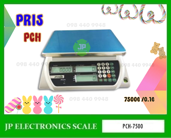 เครื่องชั่งนับชิ้นงาน7.5kg เครื่องชั่งนับจำนวน 7.5kg เครื่องชั่งดิจิตอล 7.5kg ตาชั่งดิจิตอล7.5kg เครื่องชั่งน้ำหนักดิจิตอล 7.5กิโลกรัม เครื่องชั่งดิจิตอล7.5กิโลกรัม ตาชั่ง7.5กิโลกรัม ความละเอียด0.1g ยี่ห้อPRIS รุ่น PCH-7500 ขนาดถาดชั่ง 220 *280mm.