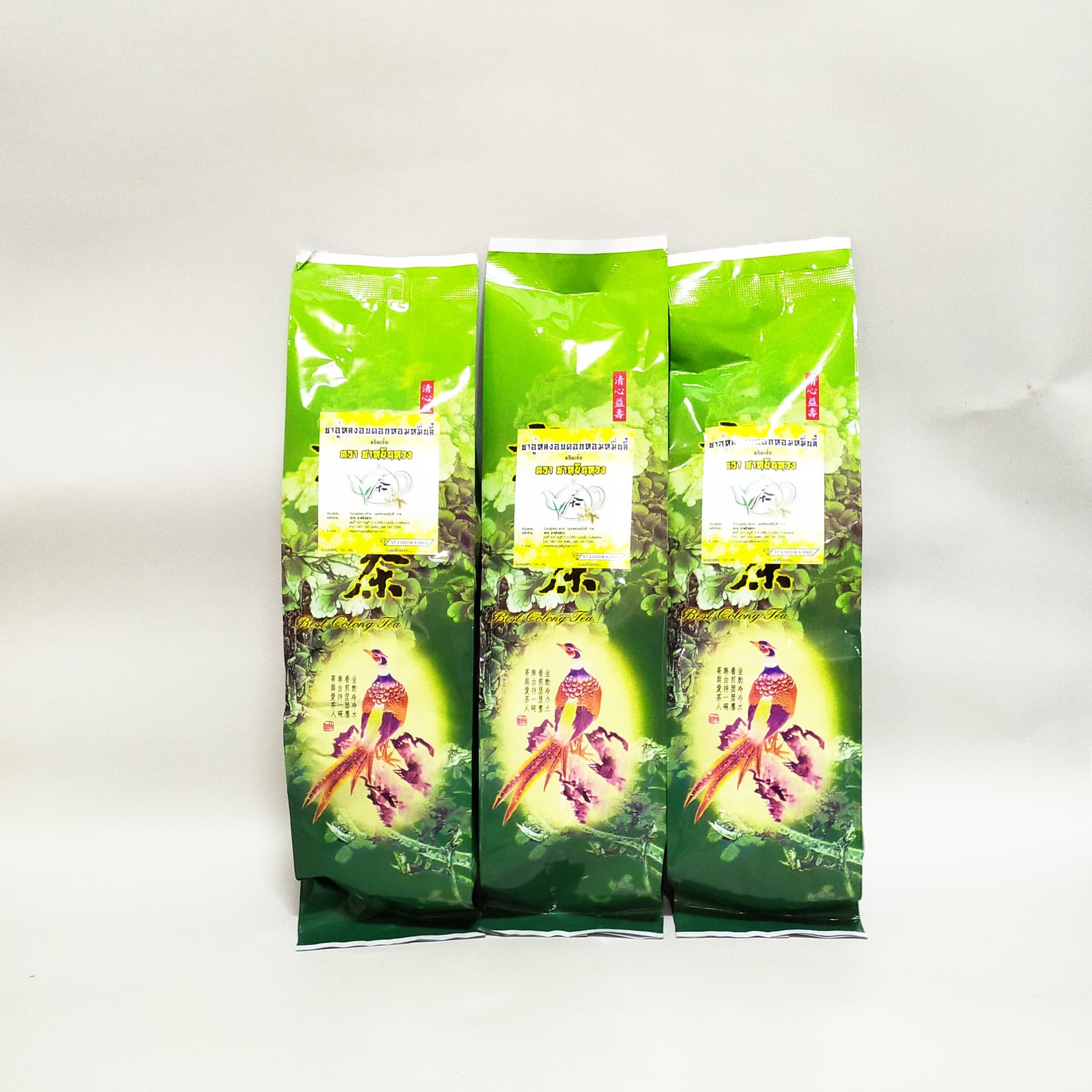 ชาอูหลงอบดอกหอมหมื่นลี้ ชาหยินหวง ดอยแม่สลอง 3 ถุง นน.100 กรัม ต่อถุง