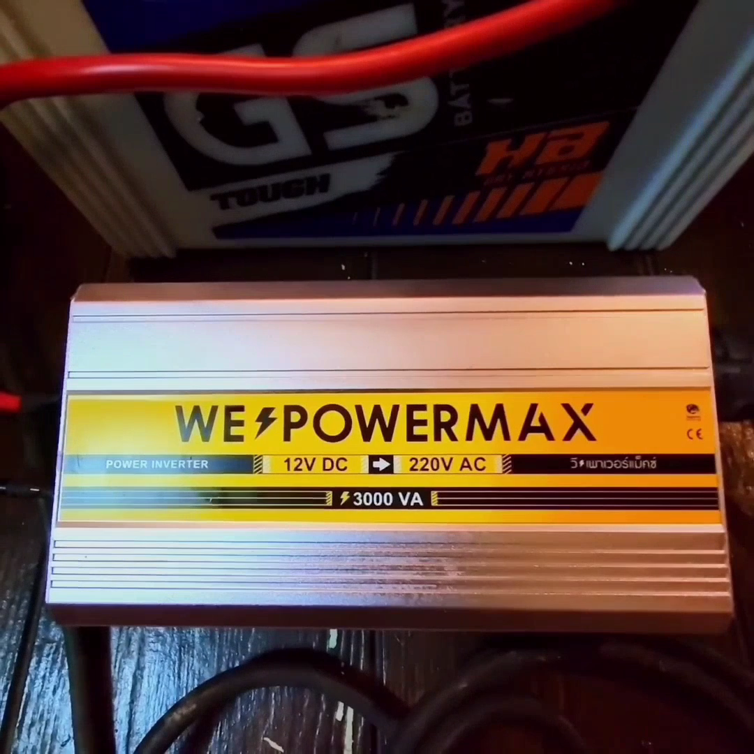 ตัวแปลงไฟ 12V เป็นไฟบ้าน 220V ขนาด 3,000W ยี่ห้อ WE POWER MAX