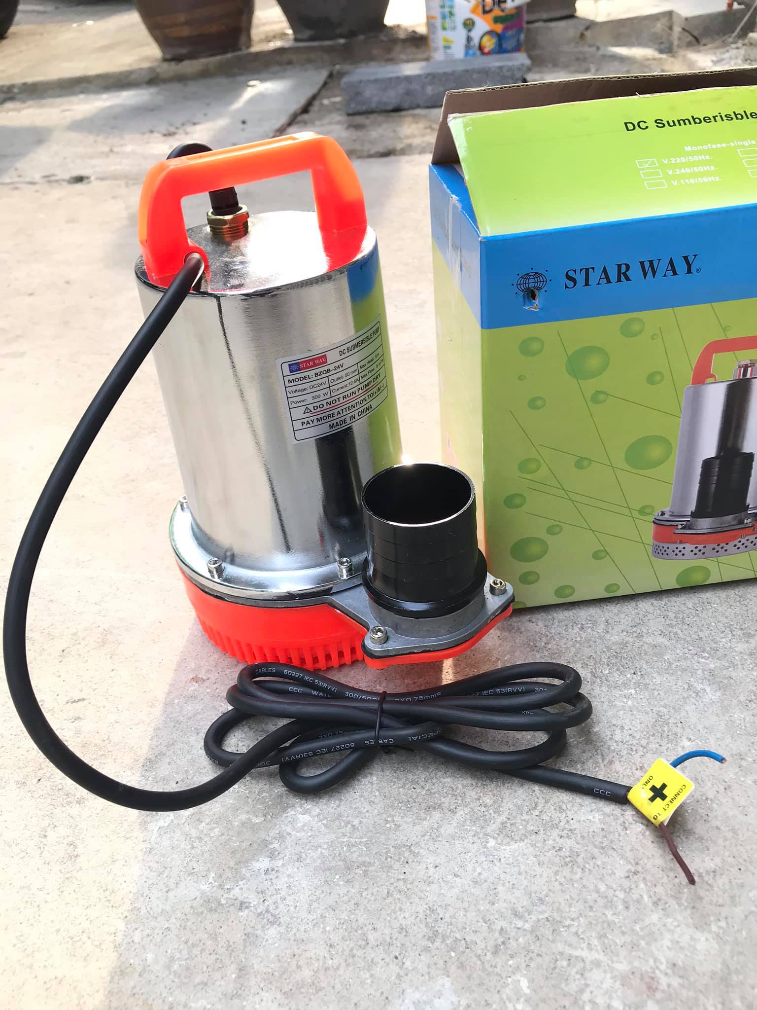 ไดโว่ ปั๊มแช่แบตเตอรรี่ DC 24v ยี่ห้อ STARWAY