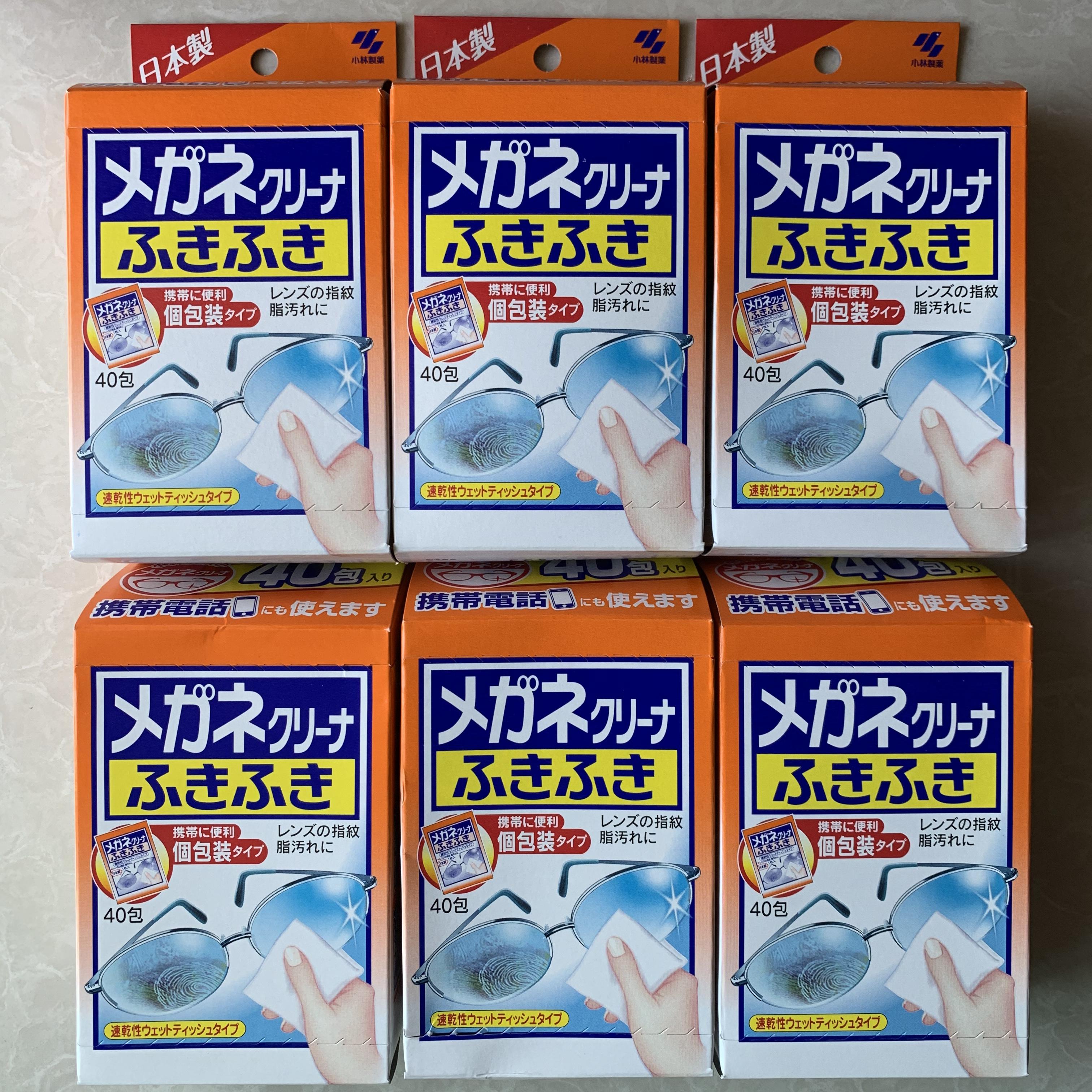 🔥(Best Seller)💥 Kobayashi ClearWipe Lens แผ่นเช็ดแว่น เช็ดเลนส์👓 แบบกล่อง ขนาด 40 ชิ้น