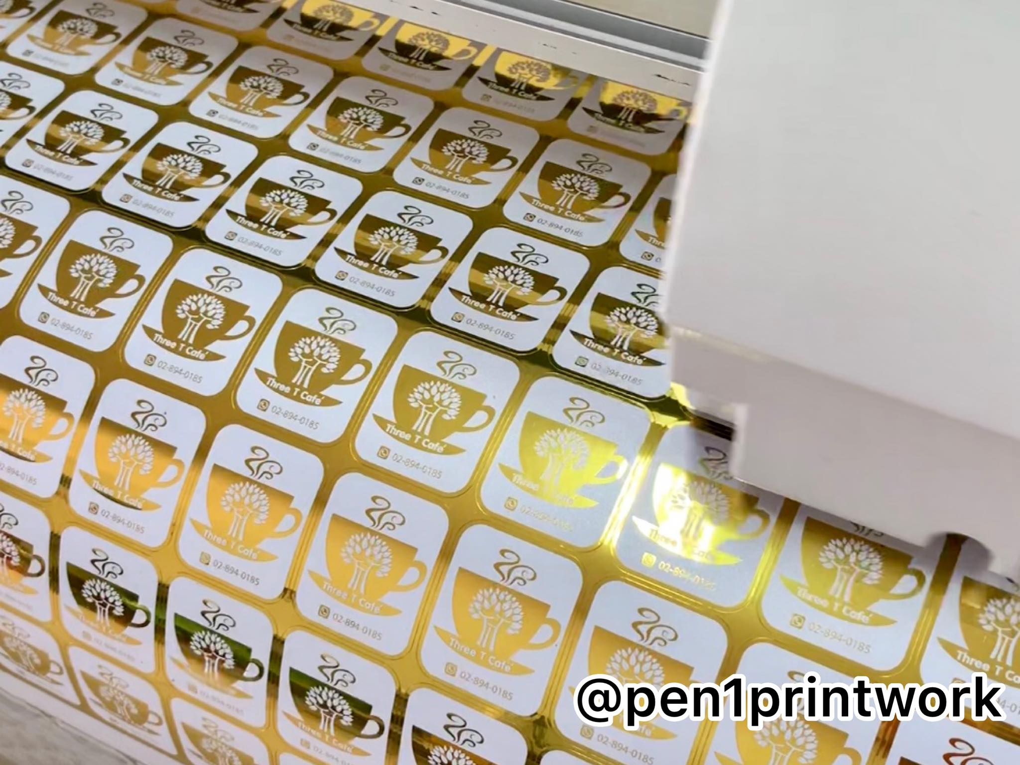 สติ๊กเกอร์ฉลากสินค้าฟรอยทอง ฟอยล์