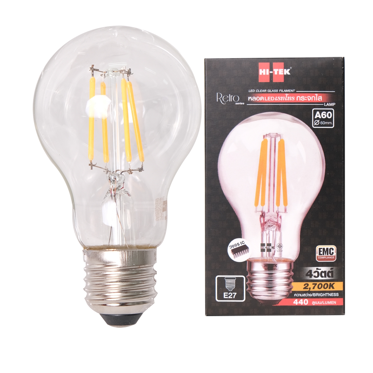 HI-TEK หลอดไฟปิงปอง LED 4 วัตต์ RETRO