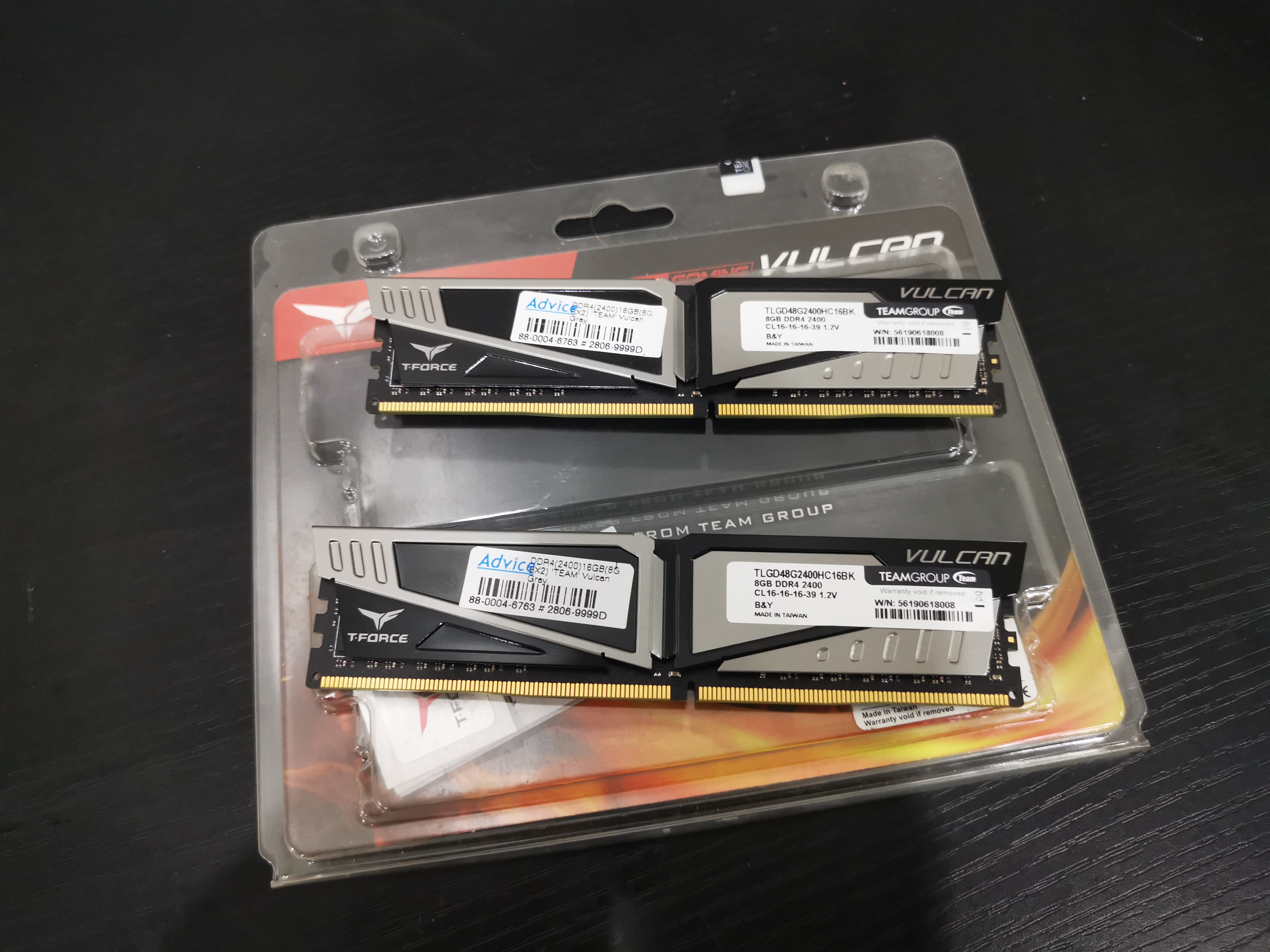 RAM TEAMGROUP VULCAN DDR4 16GB(8X2)/2400