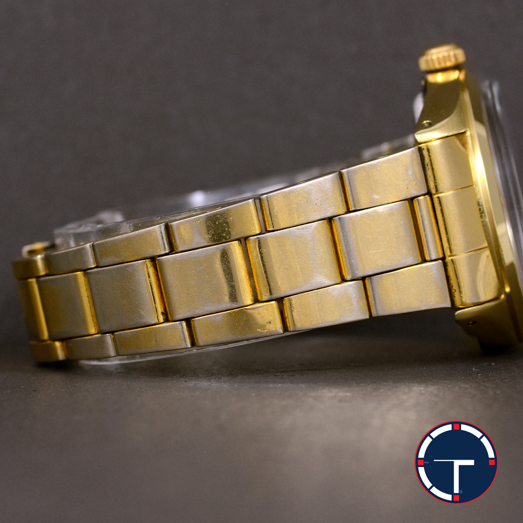Rolex Air-King Gold Capped Ref.5520 หน้าปัดลายผ้า ตัวเรือนทองหุ้ม มีสายเหล็กOysterแท้ทองหุ้ม นาฬิกาปี1971 Automatic ขนาด 34 mm