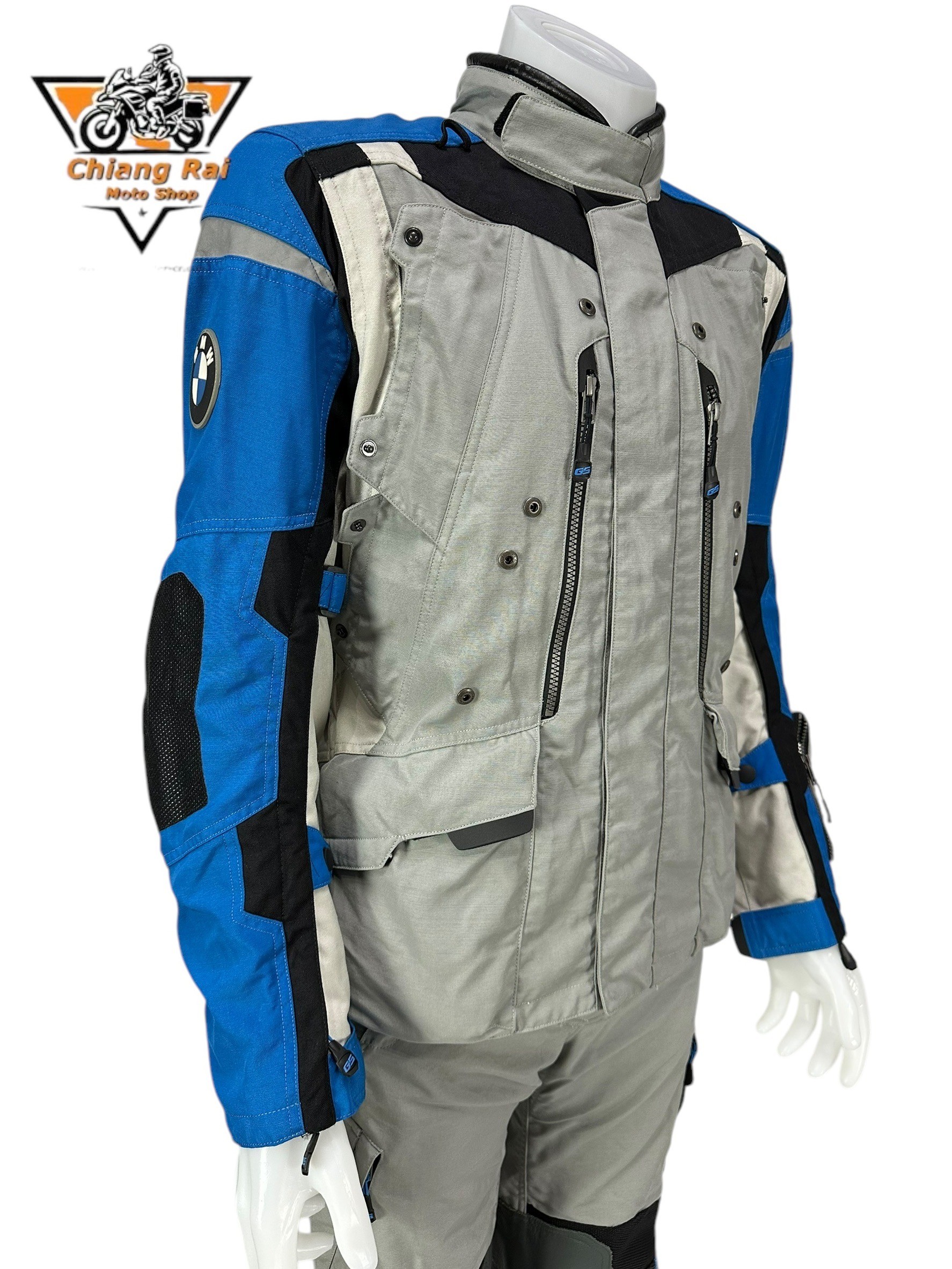 ชุดสำหรับขี่มอเตอร์ไซด์ ( มือสอง ) SET 020 ชุดทัวริ่ง เสื้อการ์ด + กางเกง ยี่ห้อ**BMW**