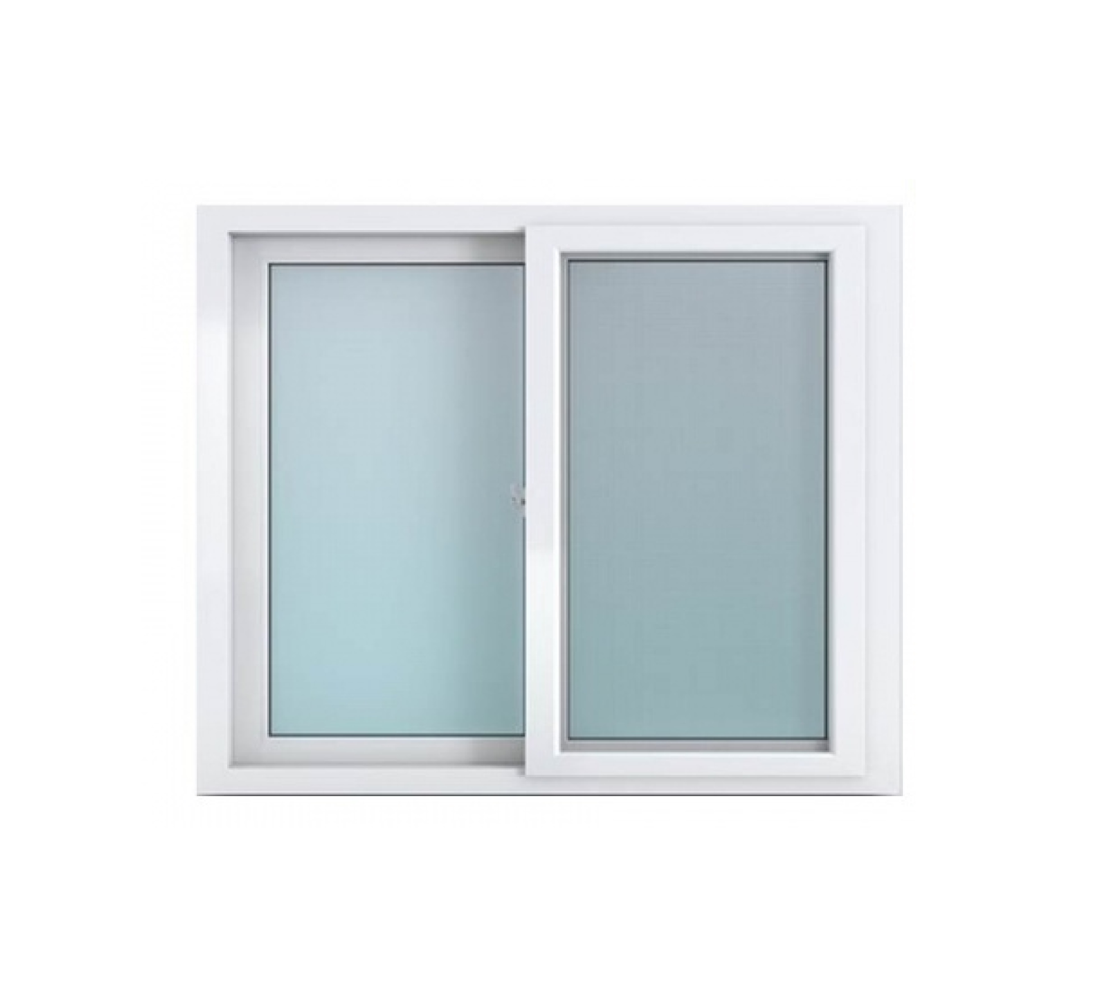 HOFFEN หน้าต่างไวนิล บานเลื่อน SS W12 150x110ซม. สีขาว พร้อมมุ้ง