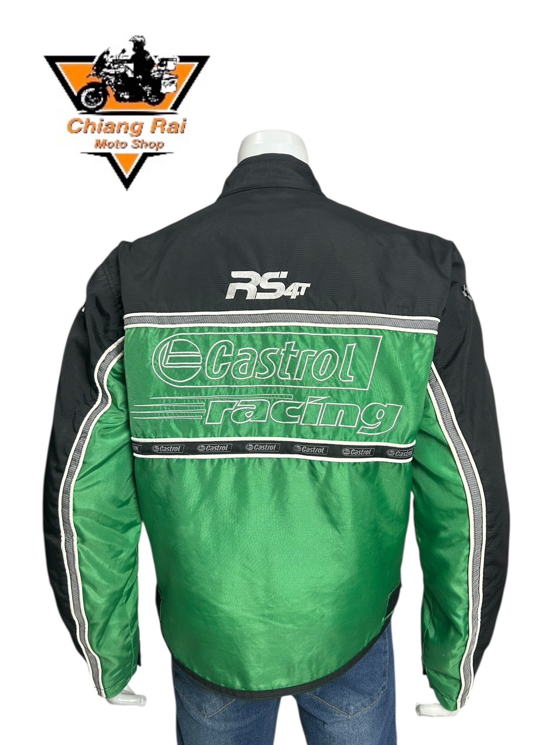 เสื้อขี่มอเตอร์ไซด์( มือสอง) CRSB 026 : อก 50" ยาว 25" (XL) **Castrol**