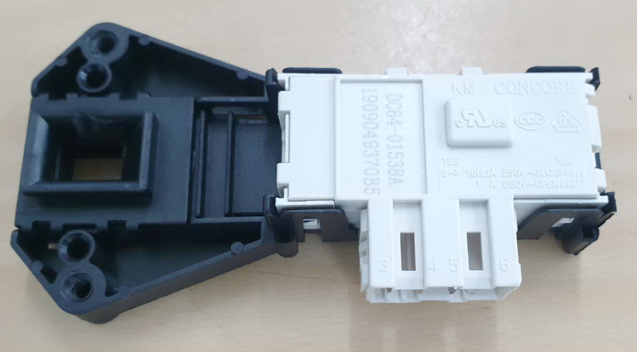 DC64-01538A สวิทช์ประตู เครื่องซักผ้า SWITCH DOOR LOCK;AC250V,16,BIMETAL L;