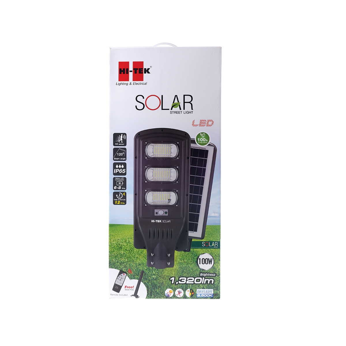 HI-TEK โคมไฟถนน โซล่าเซลล์ รุ่น HFSS00100D