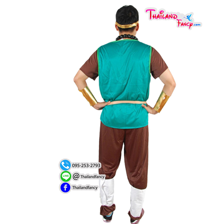 ชุดเช่าแฟนซีผู้ชาย ชุดหนังจีน ชุดคอสเพลย์ภาพยนตร์ไซอิ๋ว ชุดจีนโบราณ ชุดศิษย์พระถังซัมจั๋ง ชุดเจ้าปลา ชุดซัวเจ๋งเสื้อเขียวกางเกงดำ