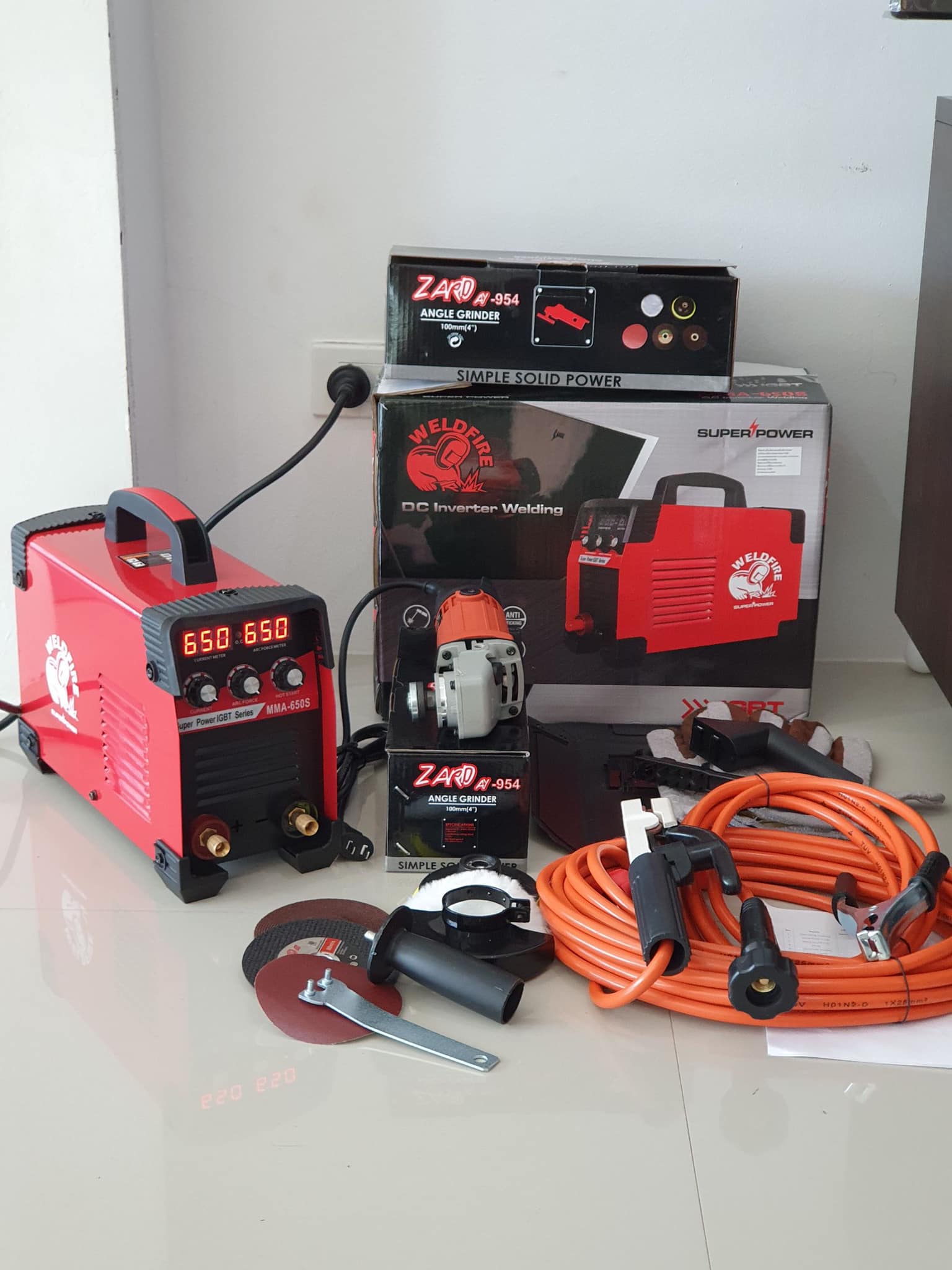 โปรซื้อตู้เชื่อม weldfire MMA-650S + เจีย zard 4 นิ้ว
