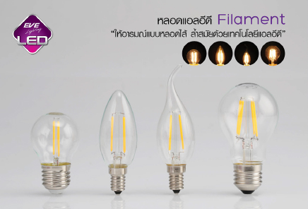 หลอดLED DECORATIVE FILAMENT 2w,4w/2700K EVE