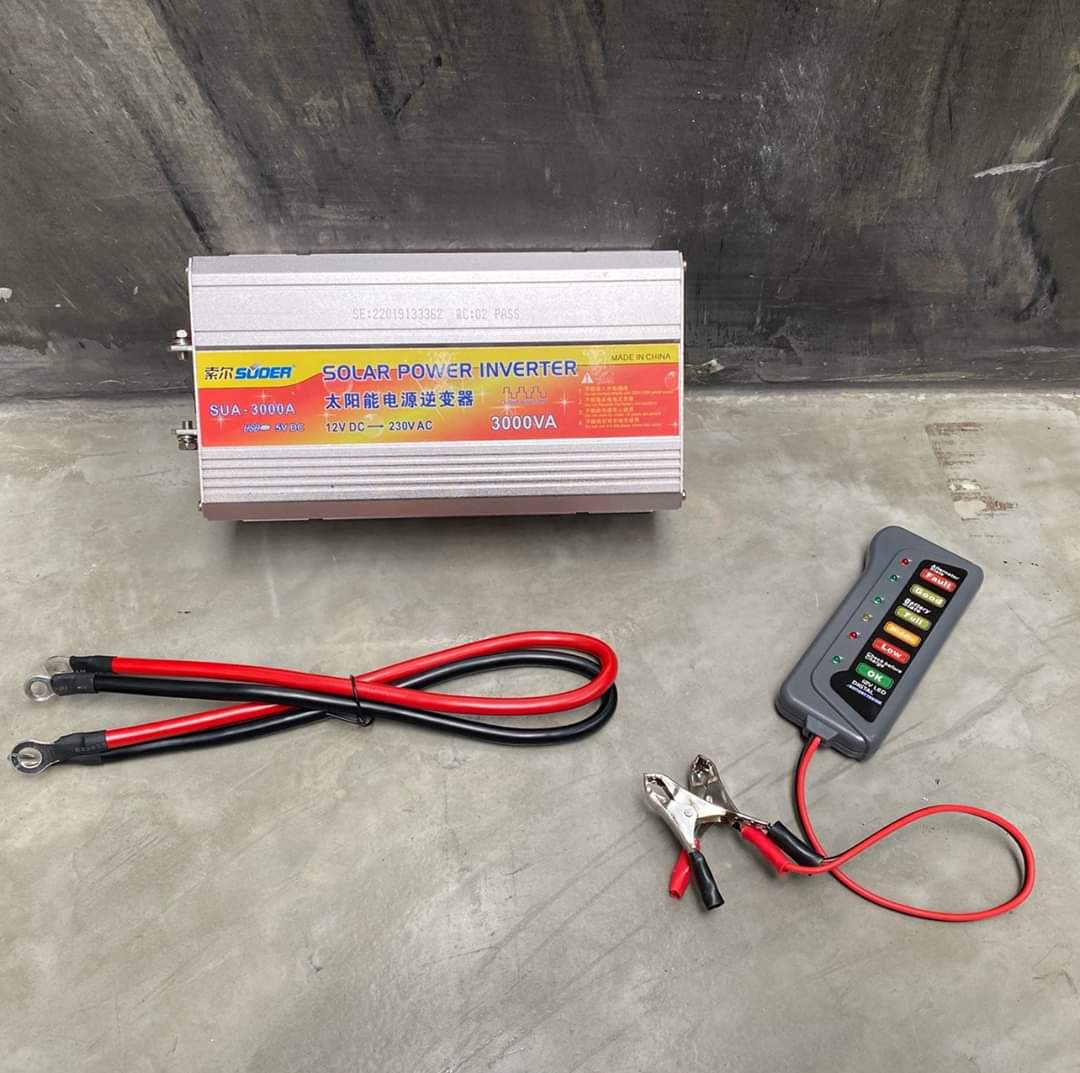 อินเวอร์เตอร์ แปลงไฟ 12V เป็น 220V ขนาด 3,000W SUOER (SUA-3000A)