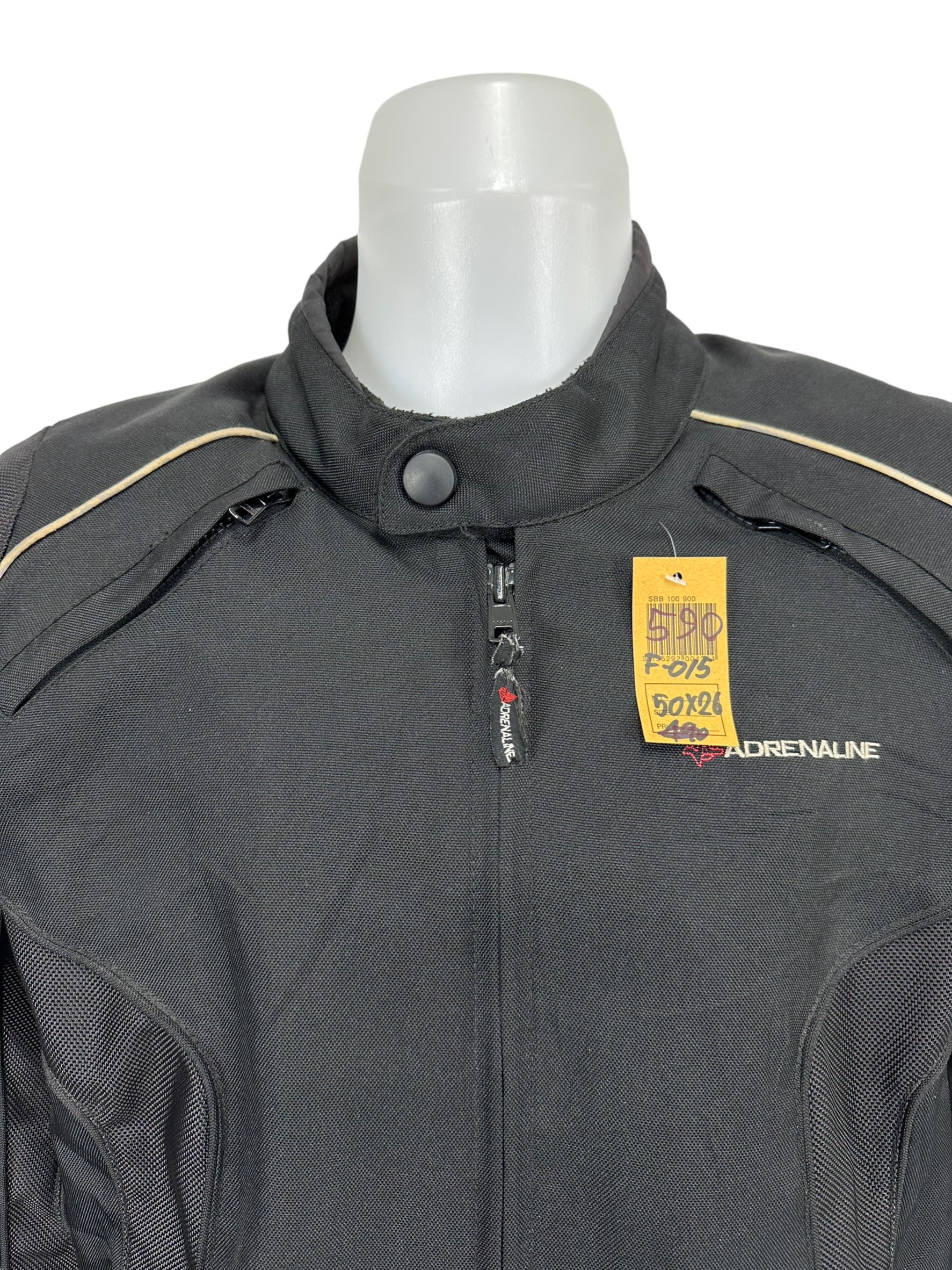 เสื้อขี่มอเตอร์ไซด์( มือสอง) F 015: อก 50" ยาว 26" (XL) **ADRENALINE**